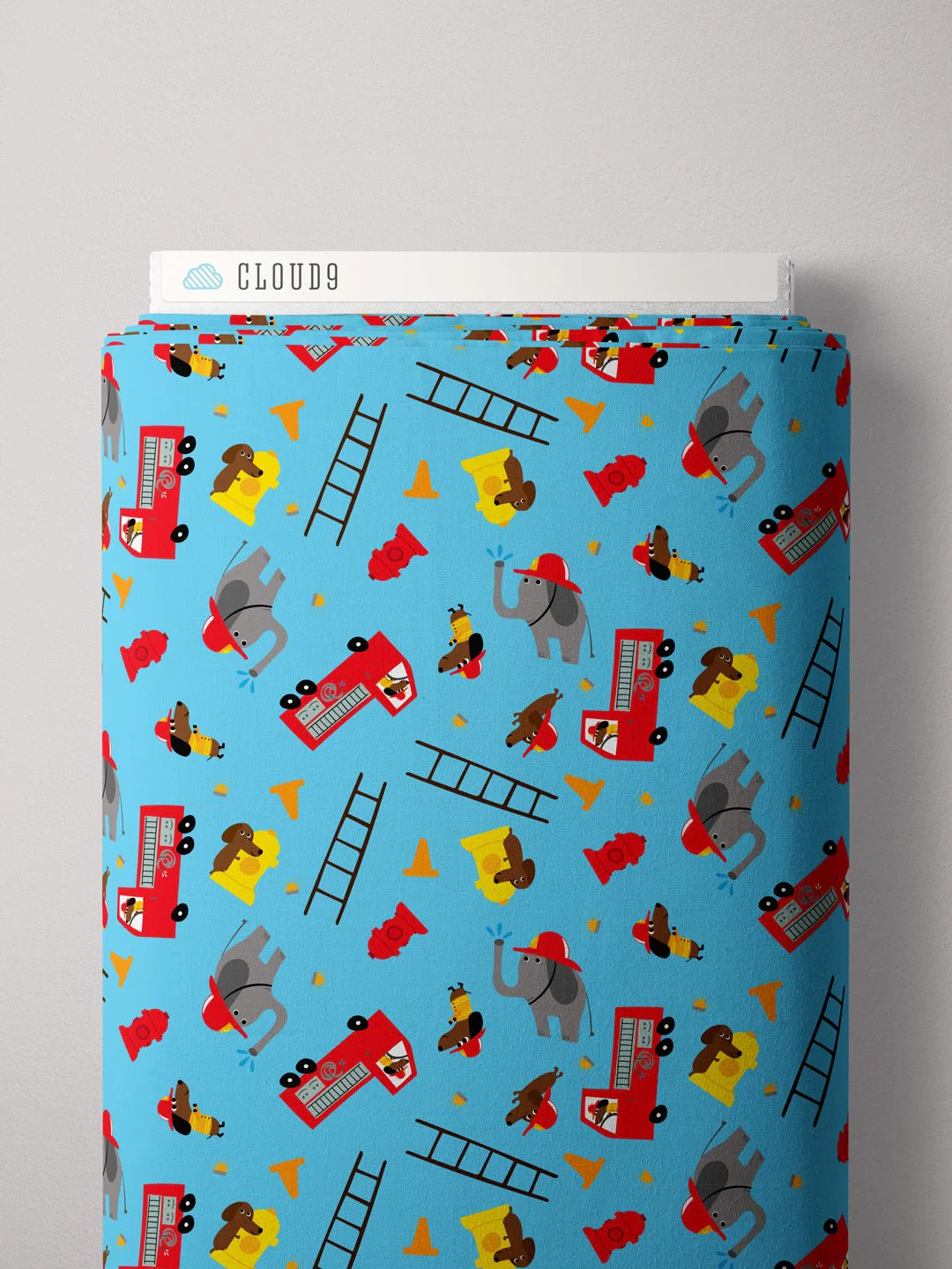 Fire Friends - Fire! Fire! Fire! - Loo McNulty - Cloud 9 Fabrics - Poplin