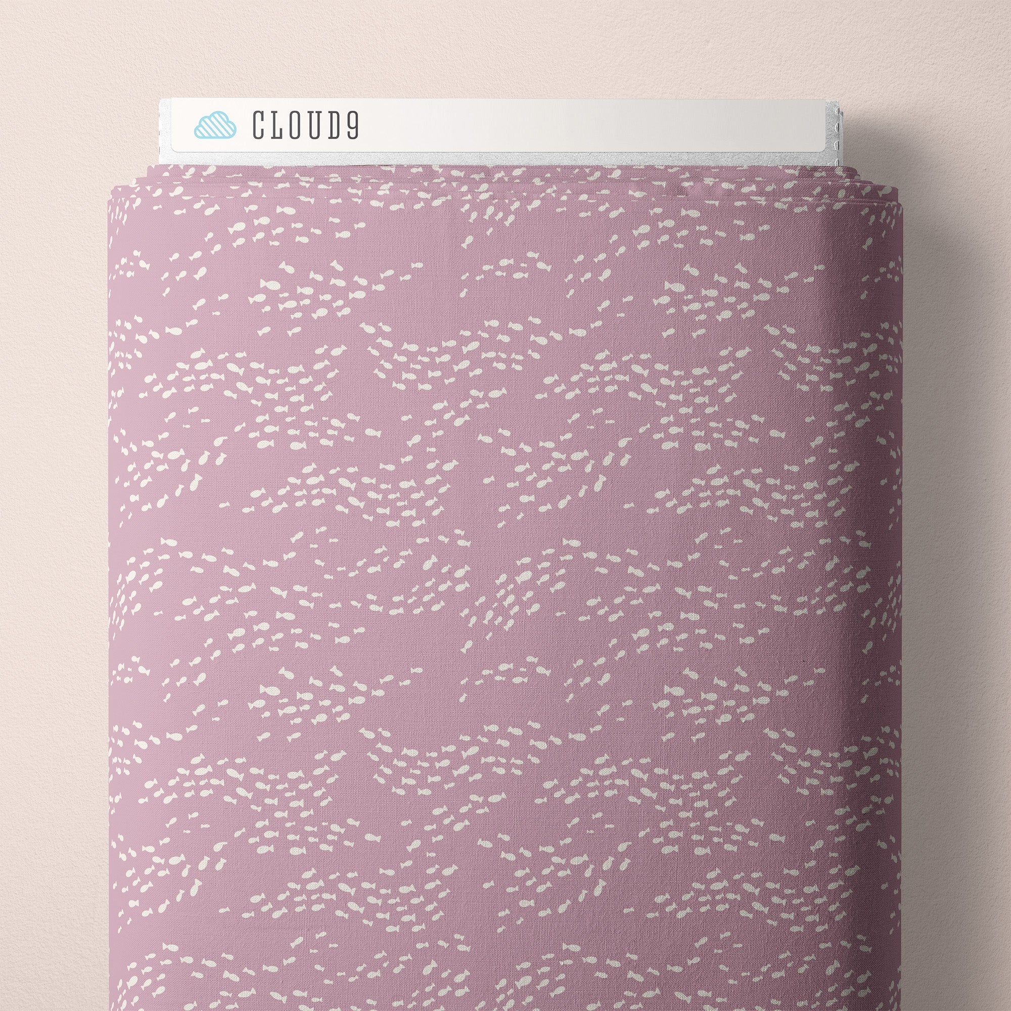 Fish School - Dusty Pink - Seashell Serenade - Jayme Murray - Cloud 9 Fabrics - Poplin