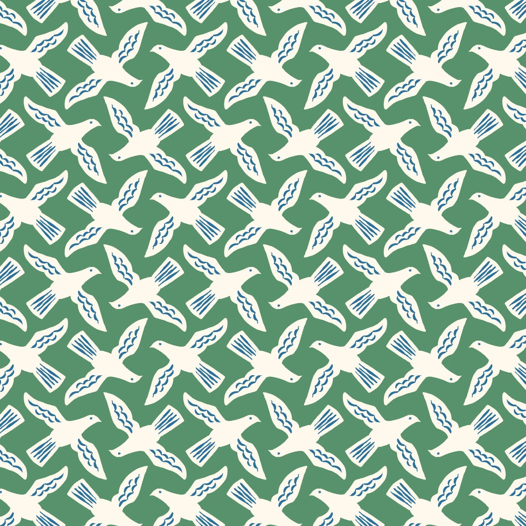 Flock - Green - Orchard Deco - Ariana Martin - Cloud 9 Fabrics - Poplin - Image 3