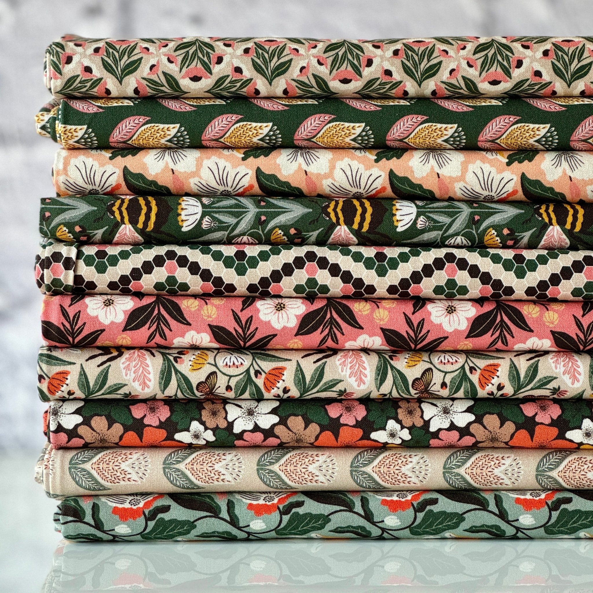 Florets - Honey Garden - Juliana Tipton - Cloud 9 Fabrics - Poplin - Image 4