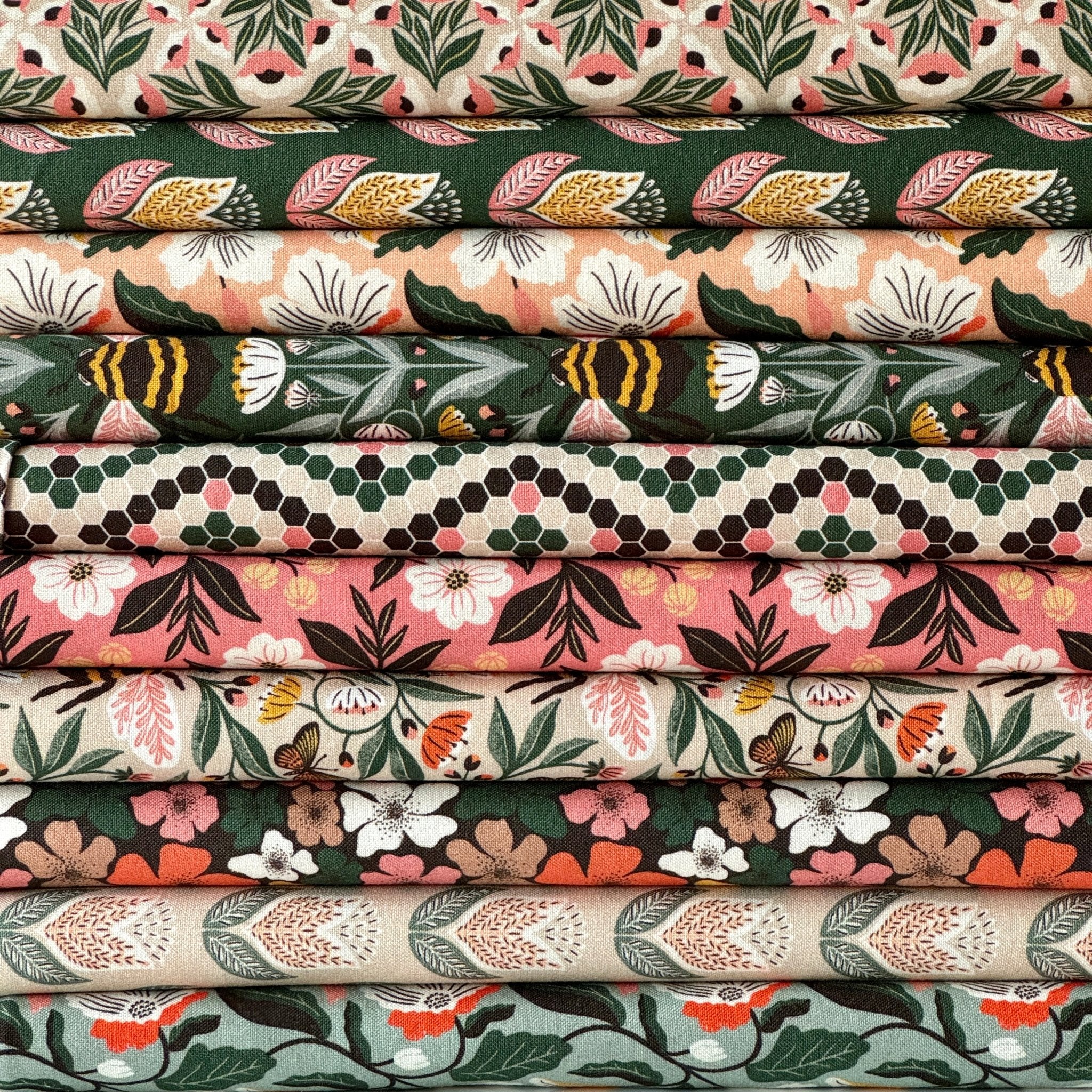Florets - Honey Garden - Juliana Tipton - Cloud 9 Fabrics - Poplin - Image 5