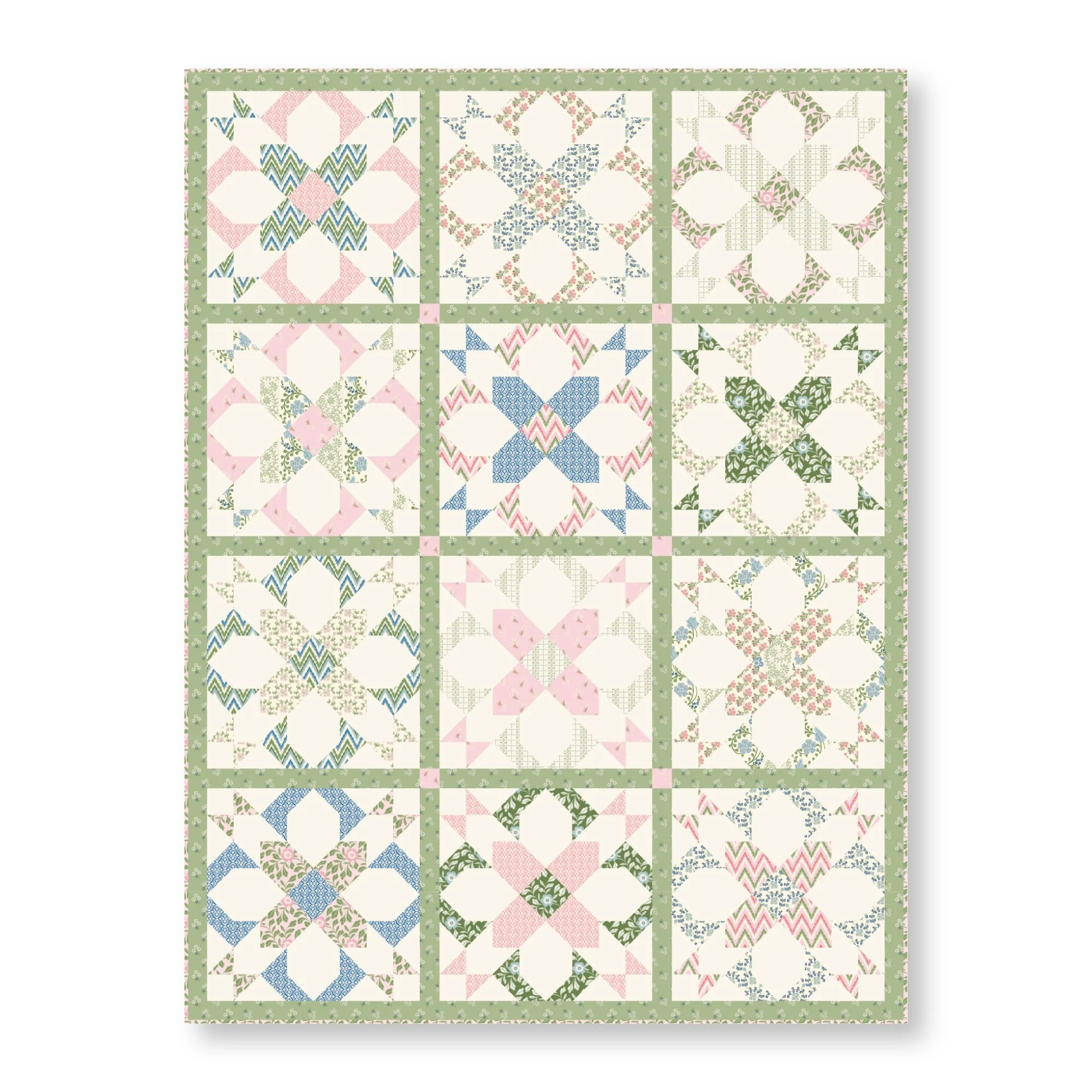 Whimsy Keepsake - Blue - Summer Garden - House Of Haricot - Cloud 9 Fabrics - Poplin - Image 6