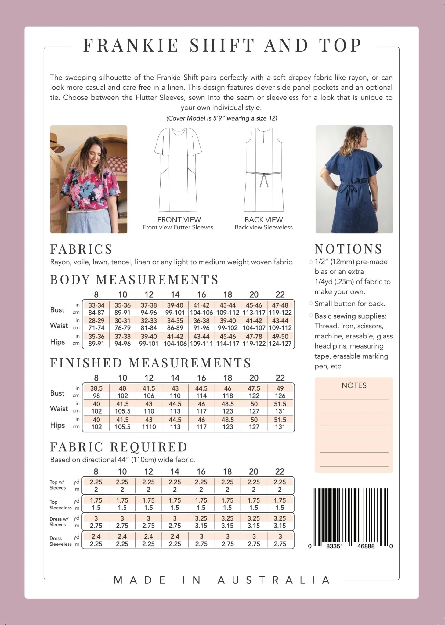 Frankie Shift Dress and Top - Paper Pattern - Sew to Grow - Image 12