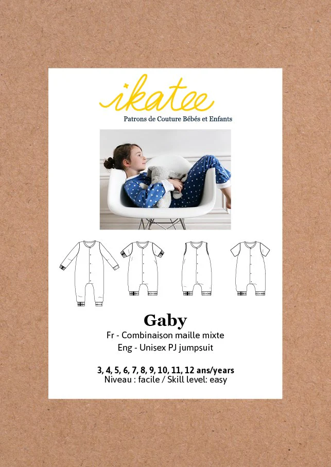 Gaby PJ Jumpsuit Sewing Pattern - Kids 3/12Y - Ikatee - Image 9