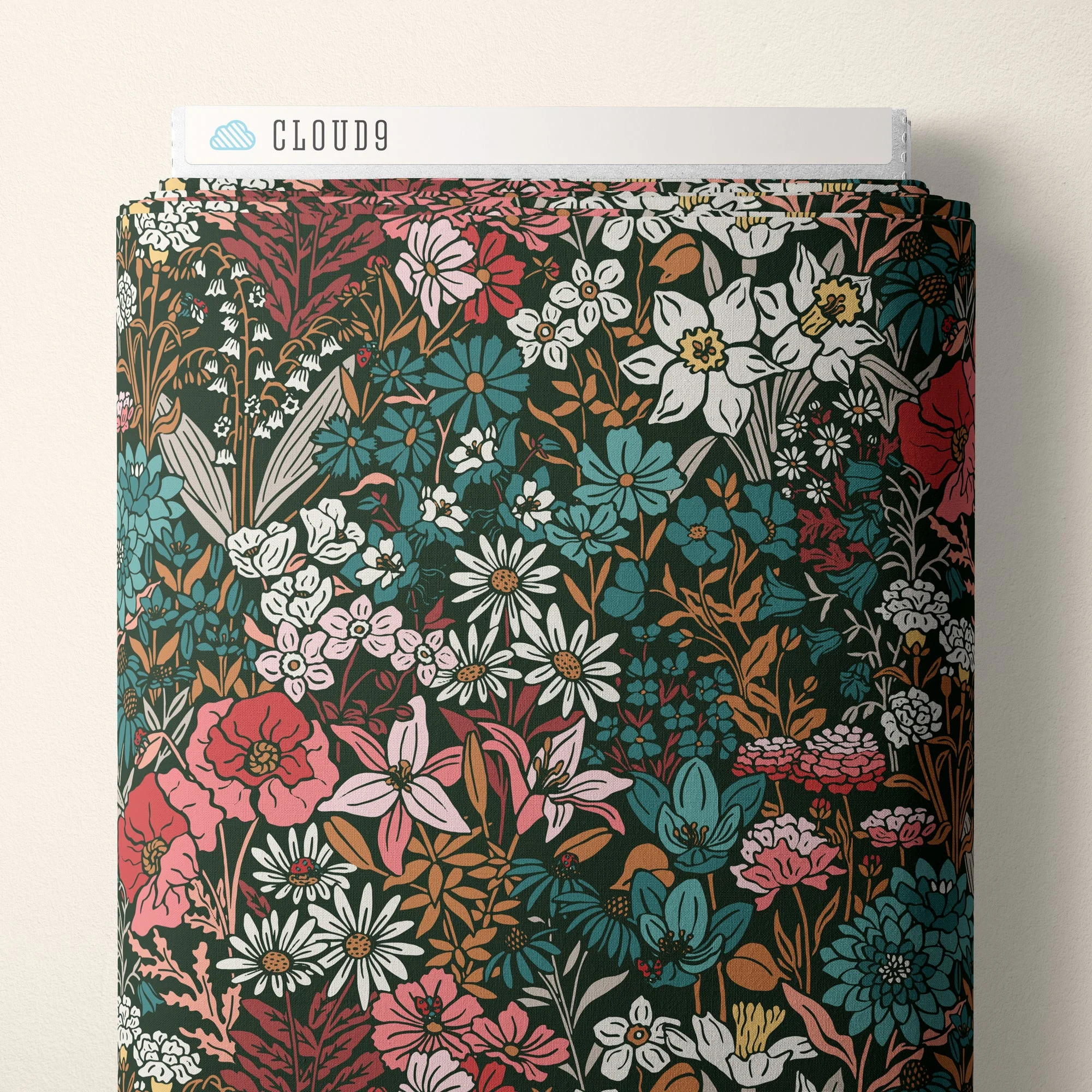 Garden - Dark Forest - Eventide - Jillian Anderson - Cloud 9 Fabrics - Poplin - Image 3