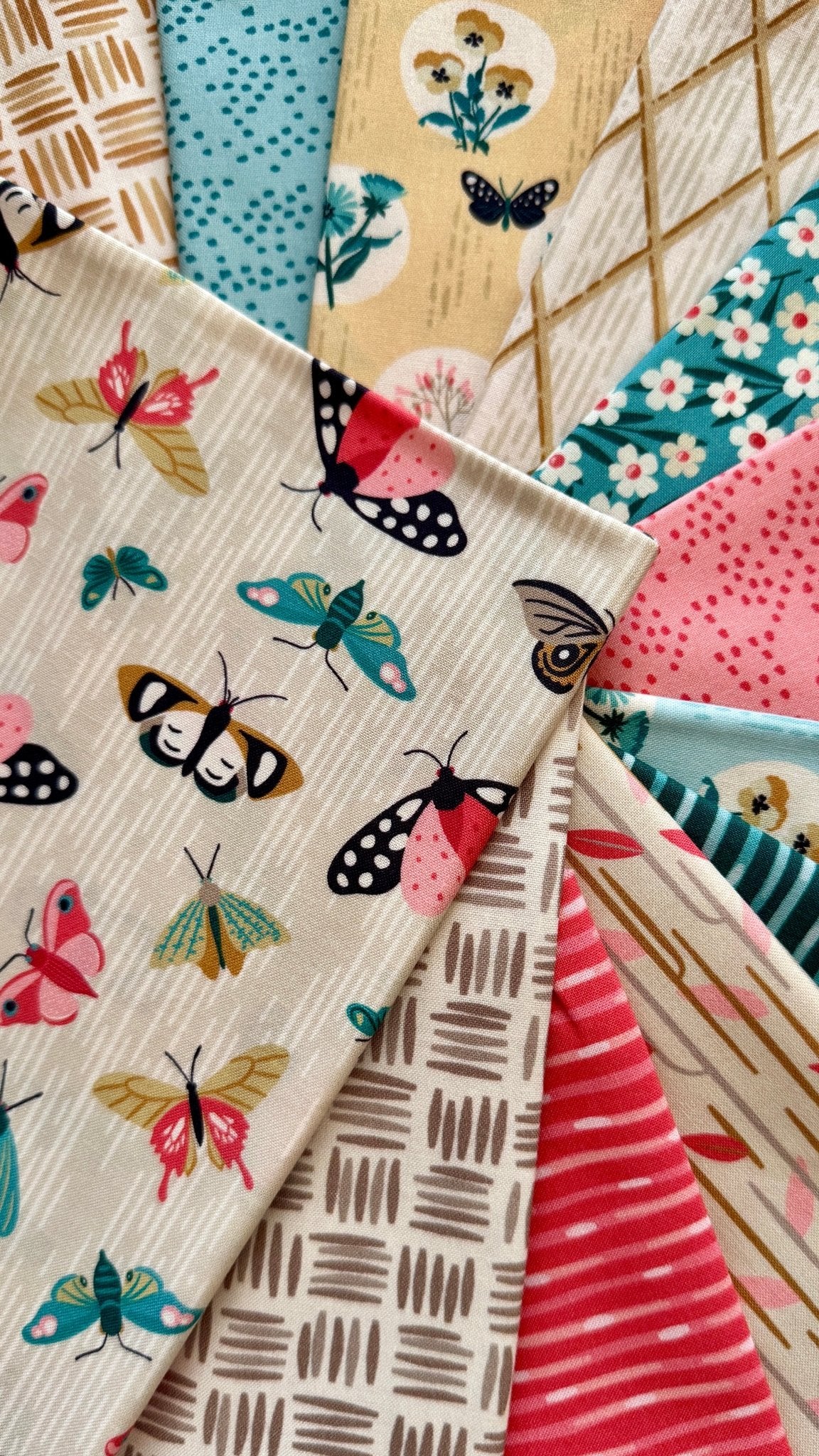 Gathering - Gold - Garden Walks - Ann Gardner - Cloud 9 Fabrics - Poplin - Image 5