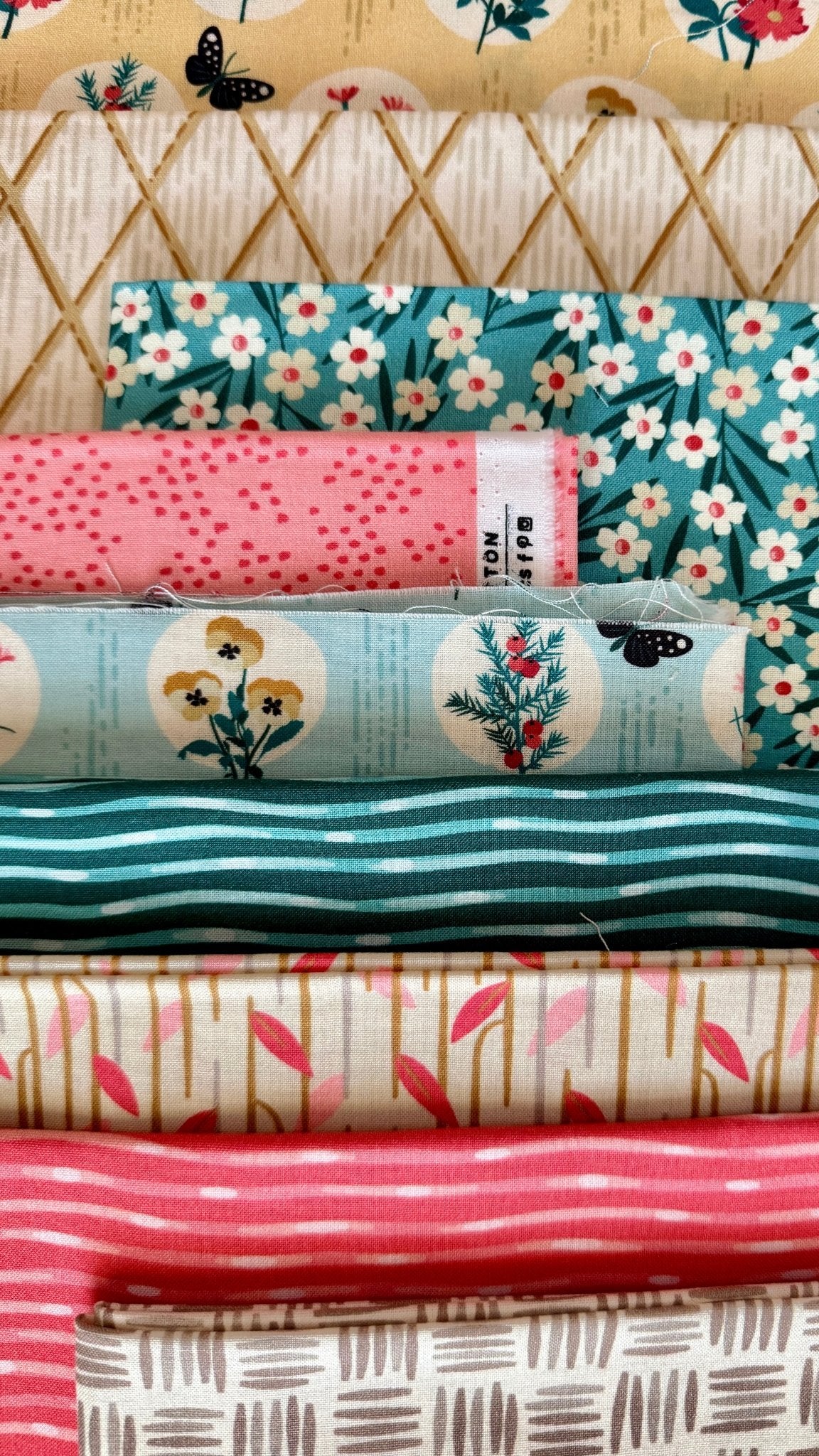 Gathering - Gold - Garden Walks - Ann Gardner - Cloud 9 Fabrics - Poplin - Image 6