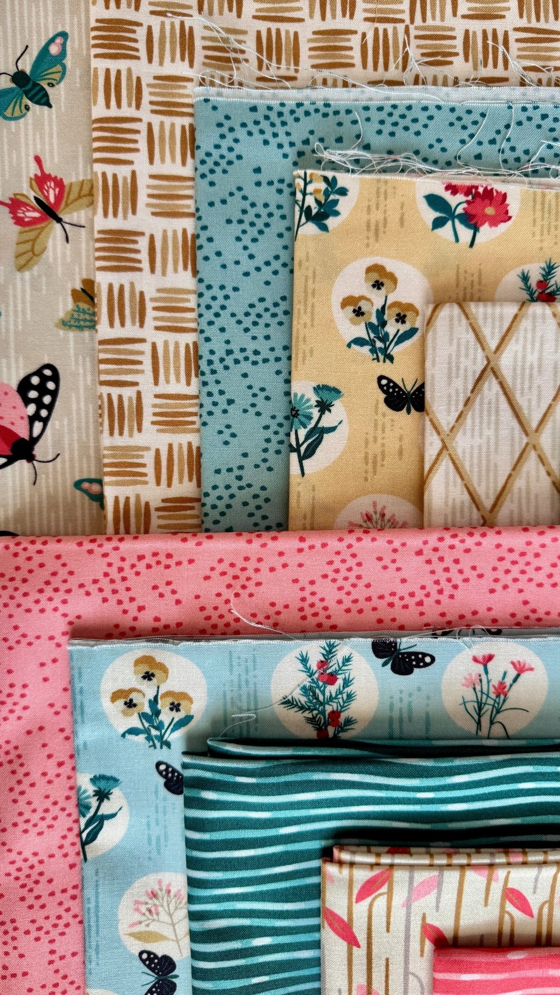 Gathering - Gold - Garden Walks - Ann Gardner - Cloud 9 Fabrics - Poplin - Image 7