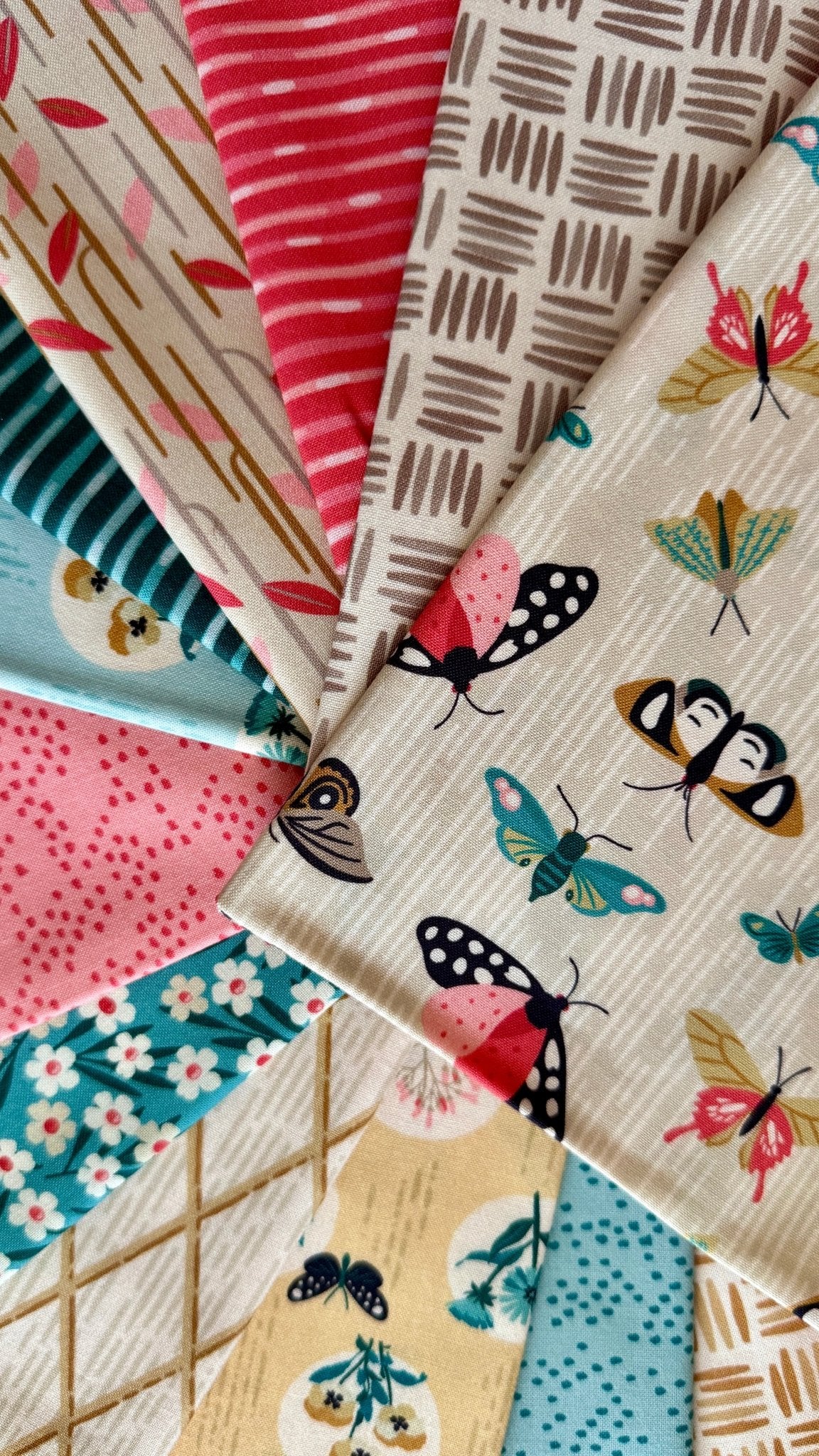 Gathering - Taupe - Garden Walks - Ann Gardner - Cloud 9 Fabrics - Poplin - Image 4