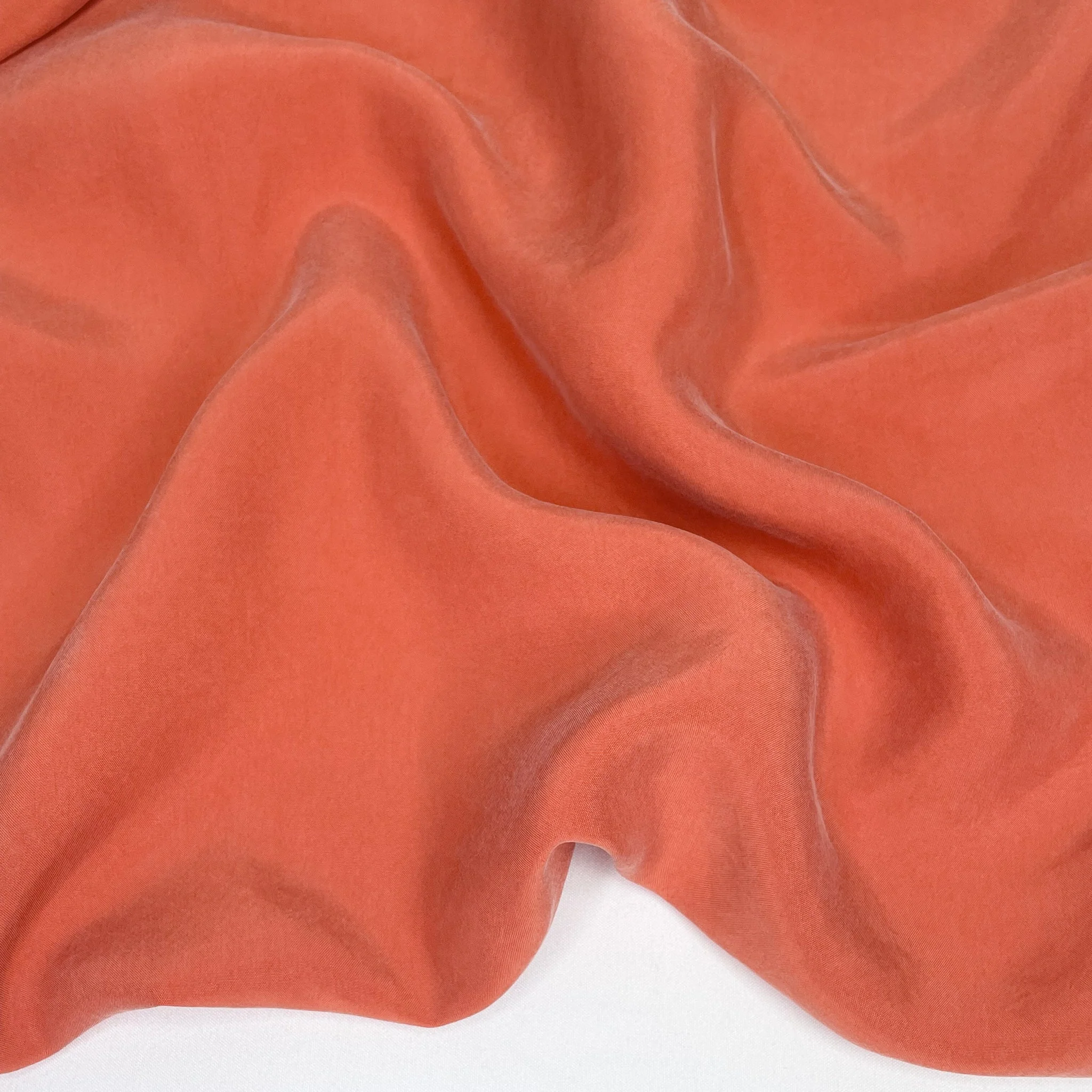 Sand-Washed Cupro/Rayon Woven - Papaya