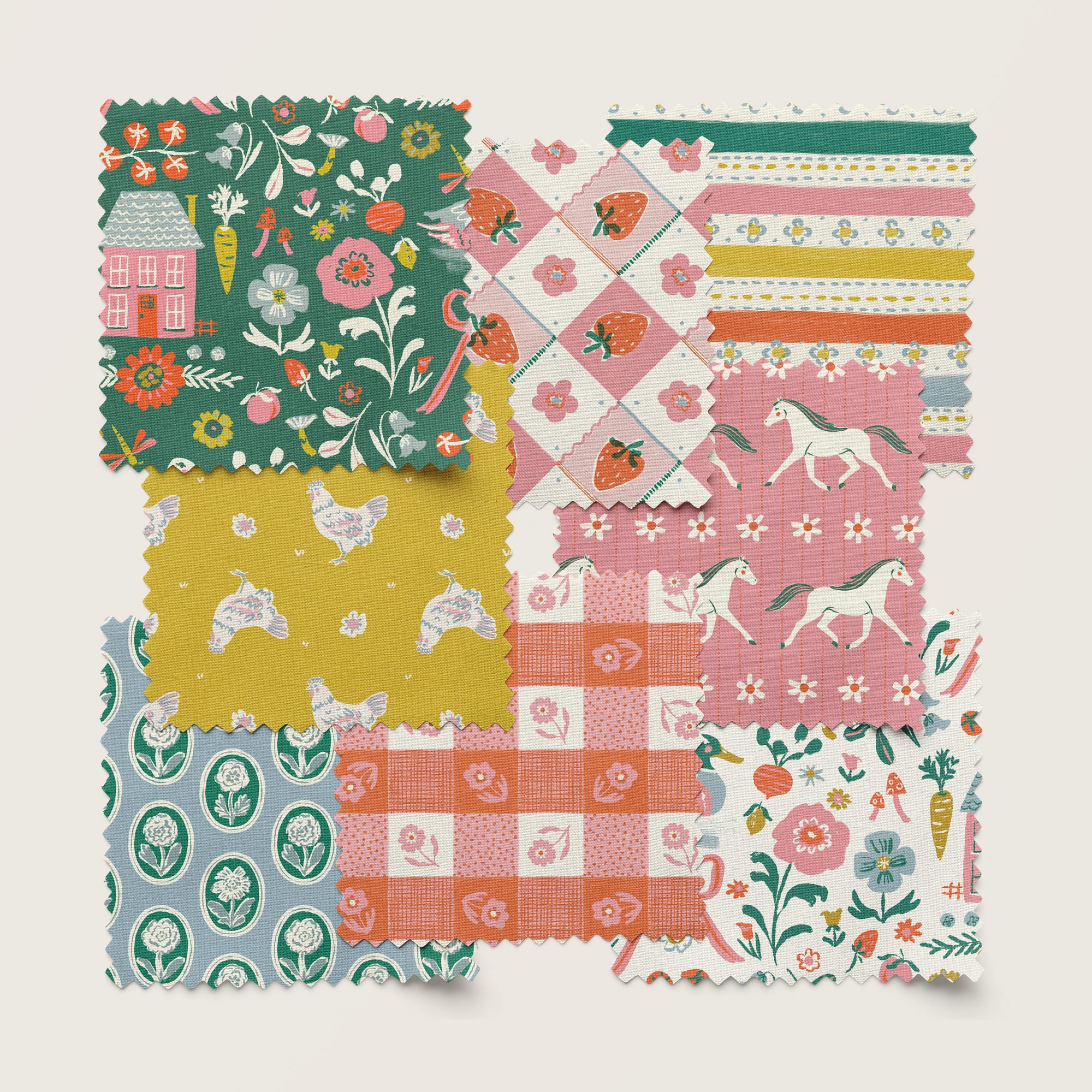 Howdy - Green - Happy Homestead - Samantha Johnson - Cloud 9 Fabrics - Poplin - Image 4