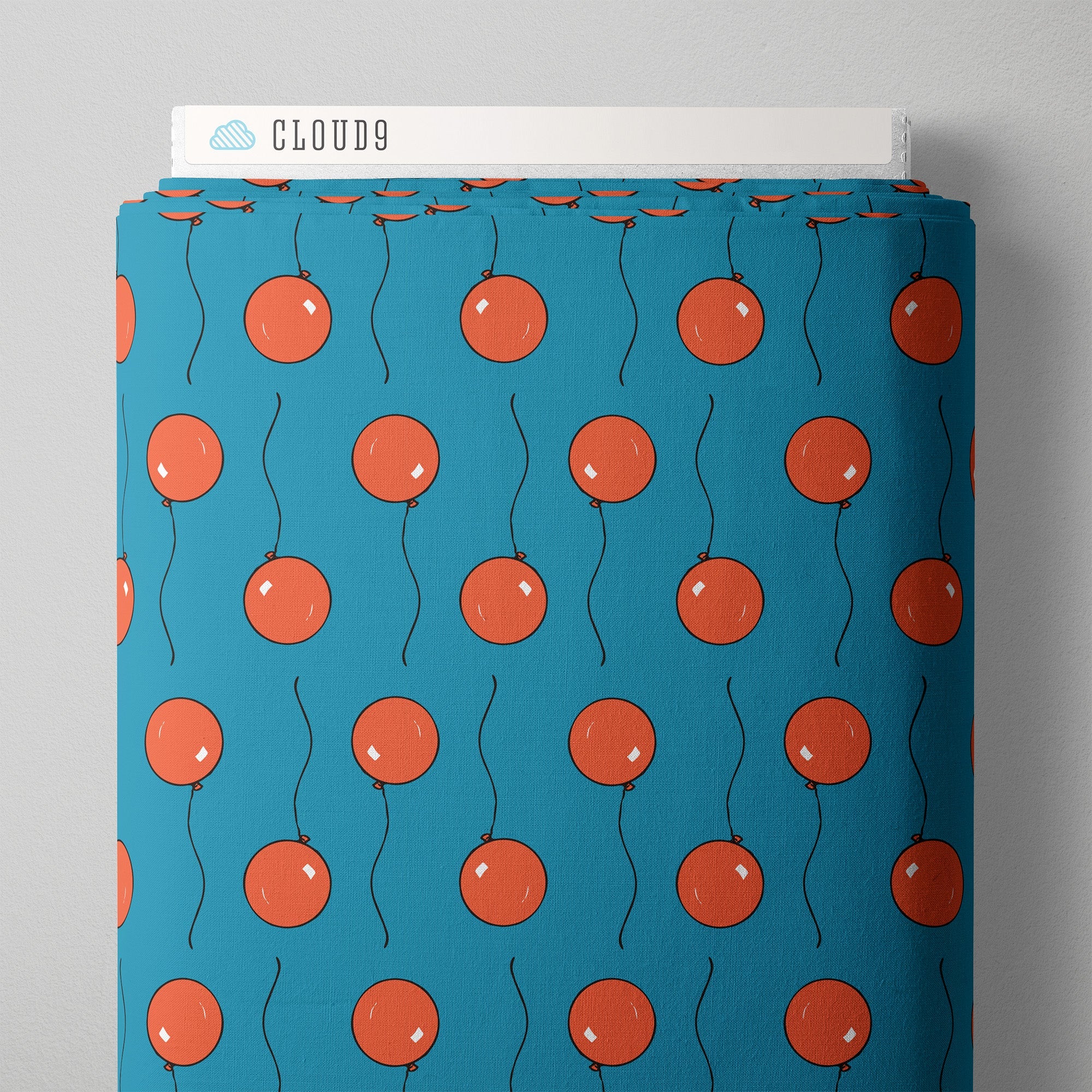 GNM Balloon - Blue - Goodnight Moon - Margaret Wise Brown - Cloud 9 Fabrics - Poplin
