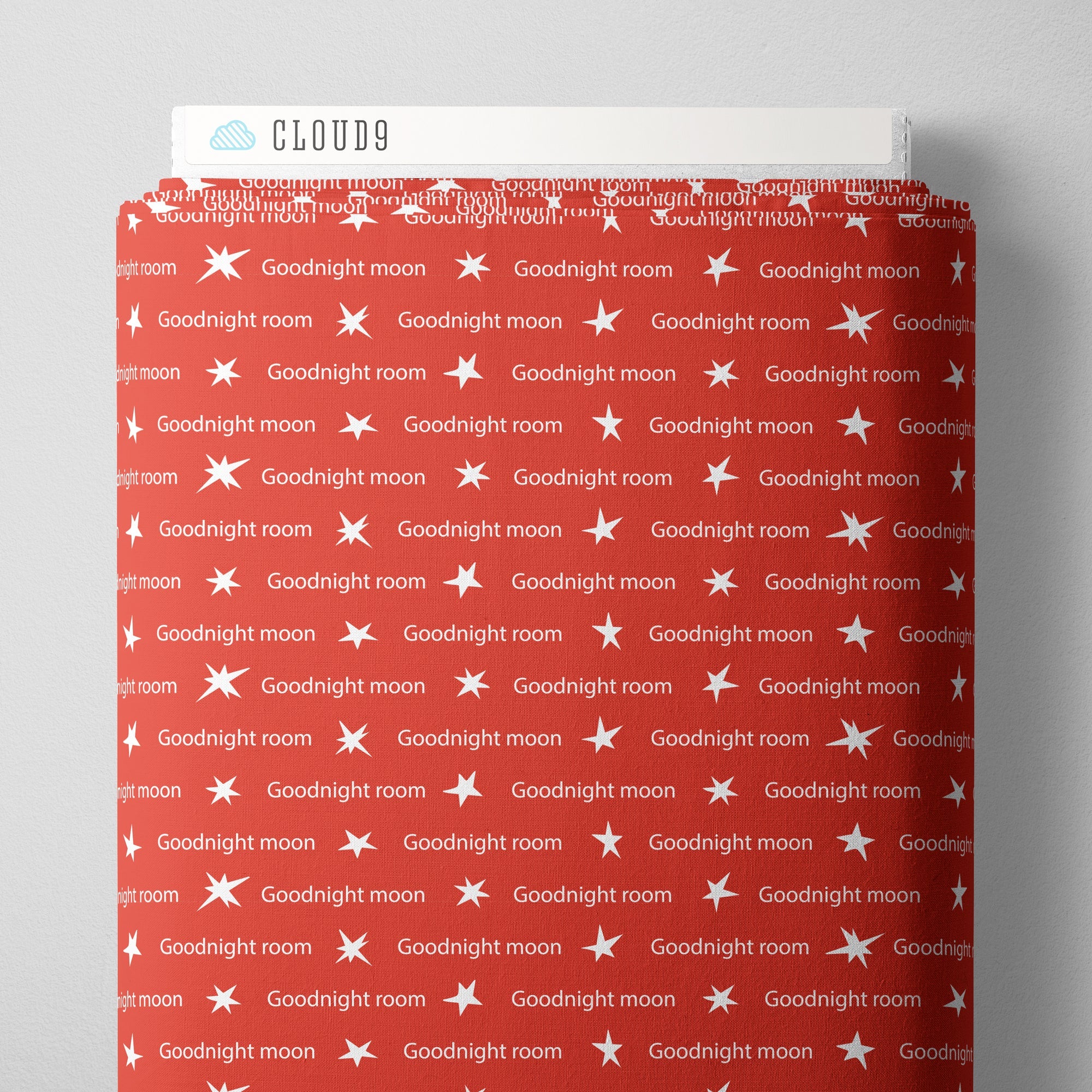 Goodnight Wishes - Red/White - Goodnight Moon - Margaret Wise Brown - Cloud 9 Fabrics - Poplin