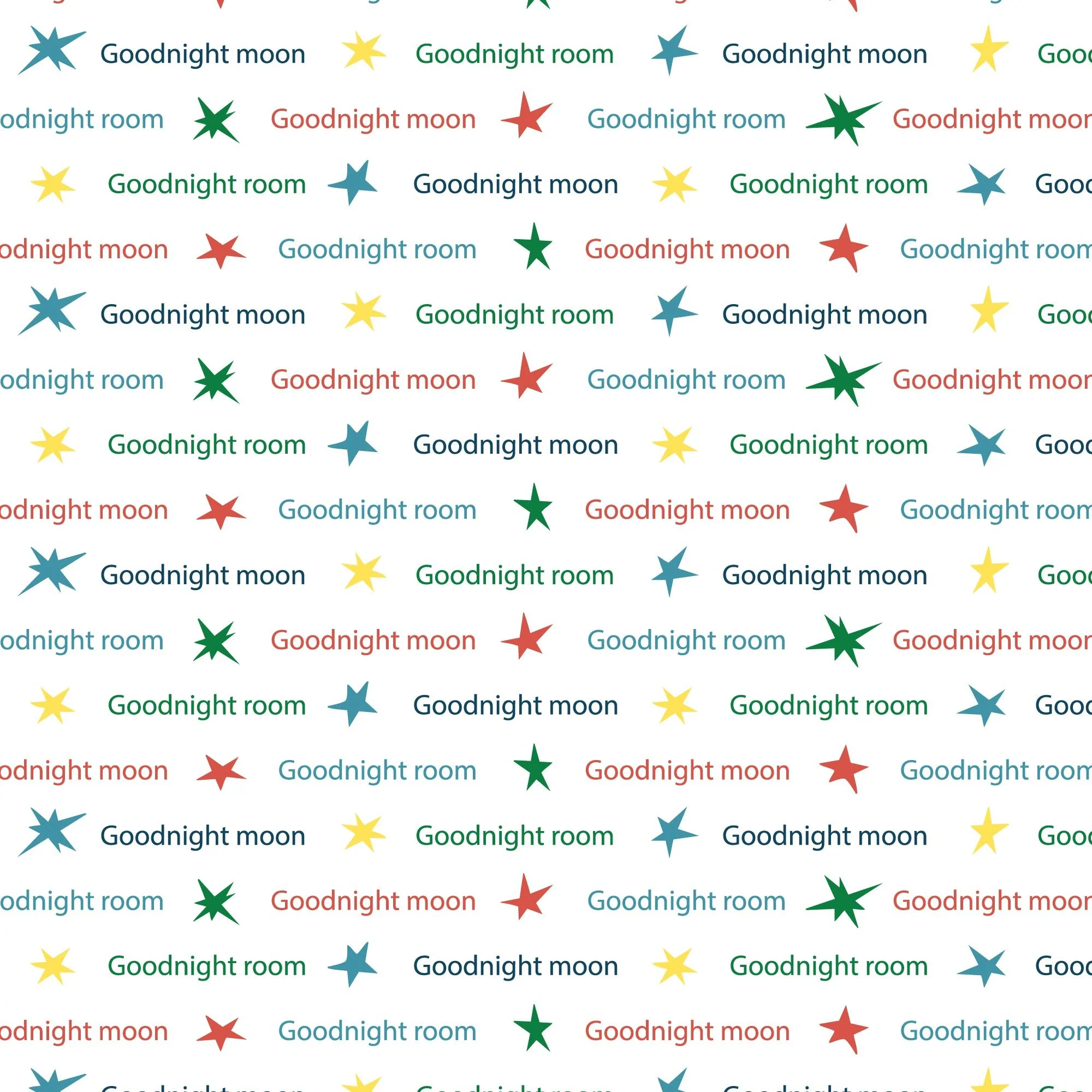 Goodnight Wishes - White/Multi - Goodnight Moon - Margaret Wise Brown - Cloud 9 Fabrics - Poplin - Image 3
