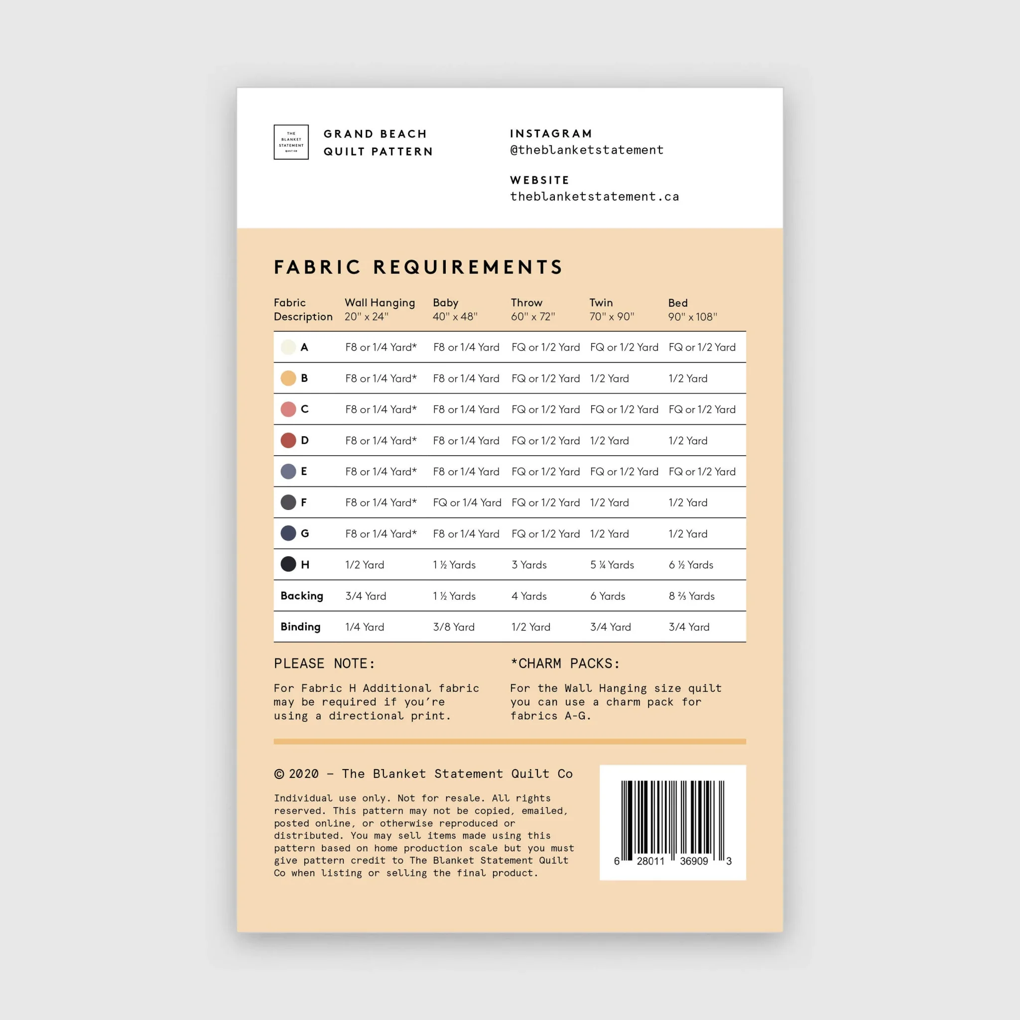 Grand Beach Paper Pattern - The Blanket Statement Quilt Co. - Image 10