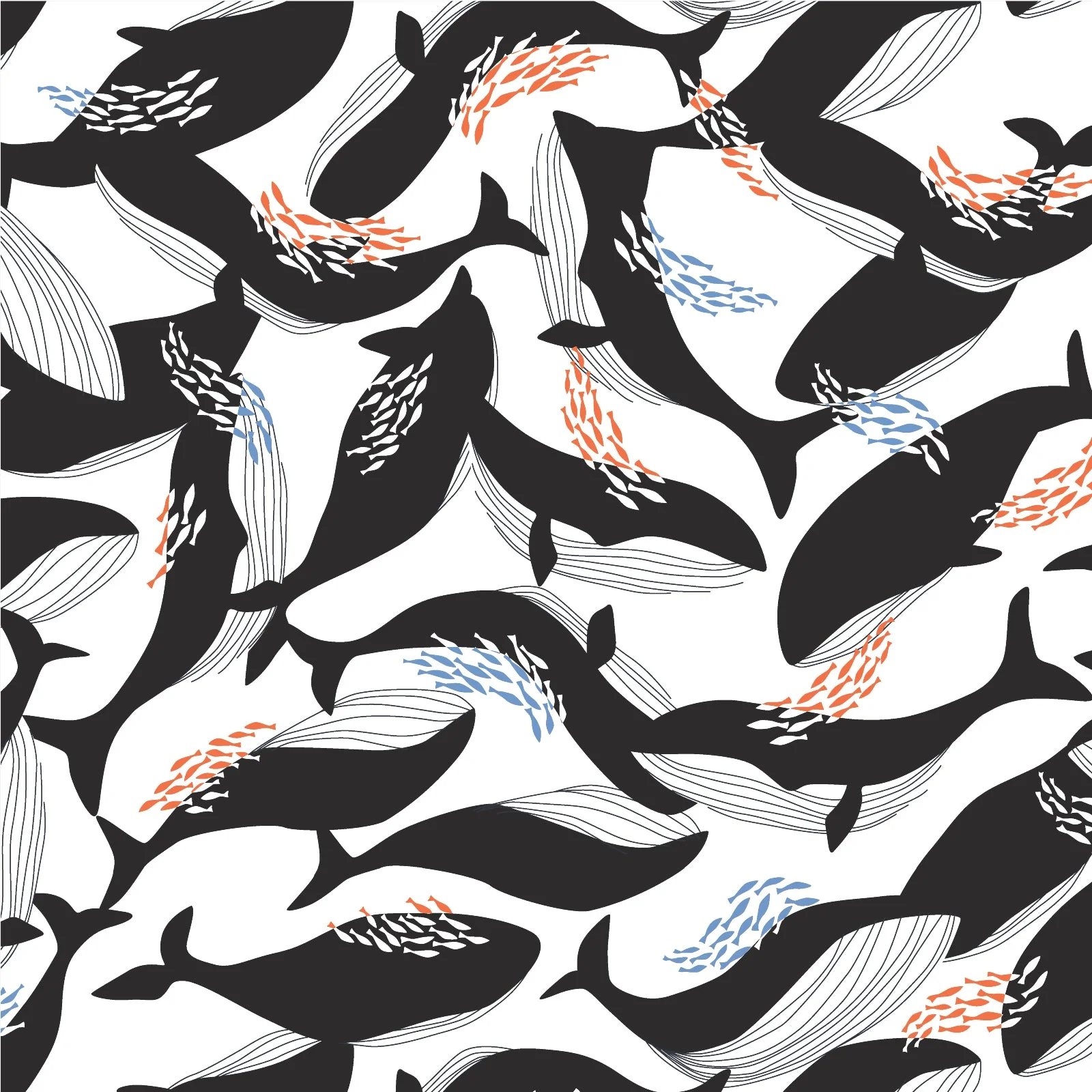 Happy Whales - Coexisting - Ophelia Pang - Cloud 9 Fabrics - Modal Rayon - Image 5
