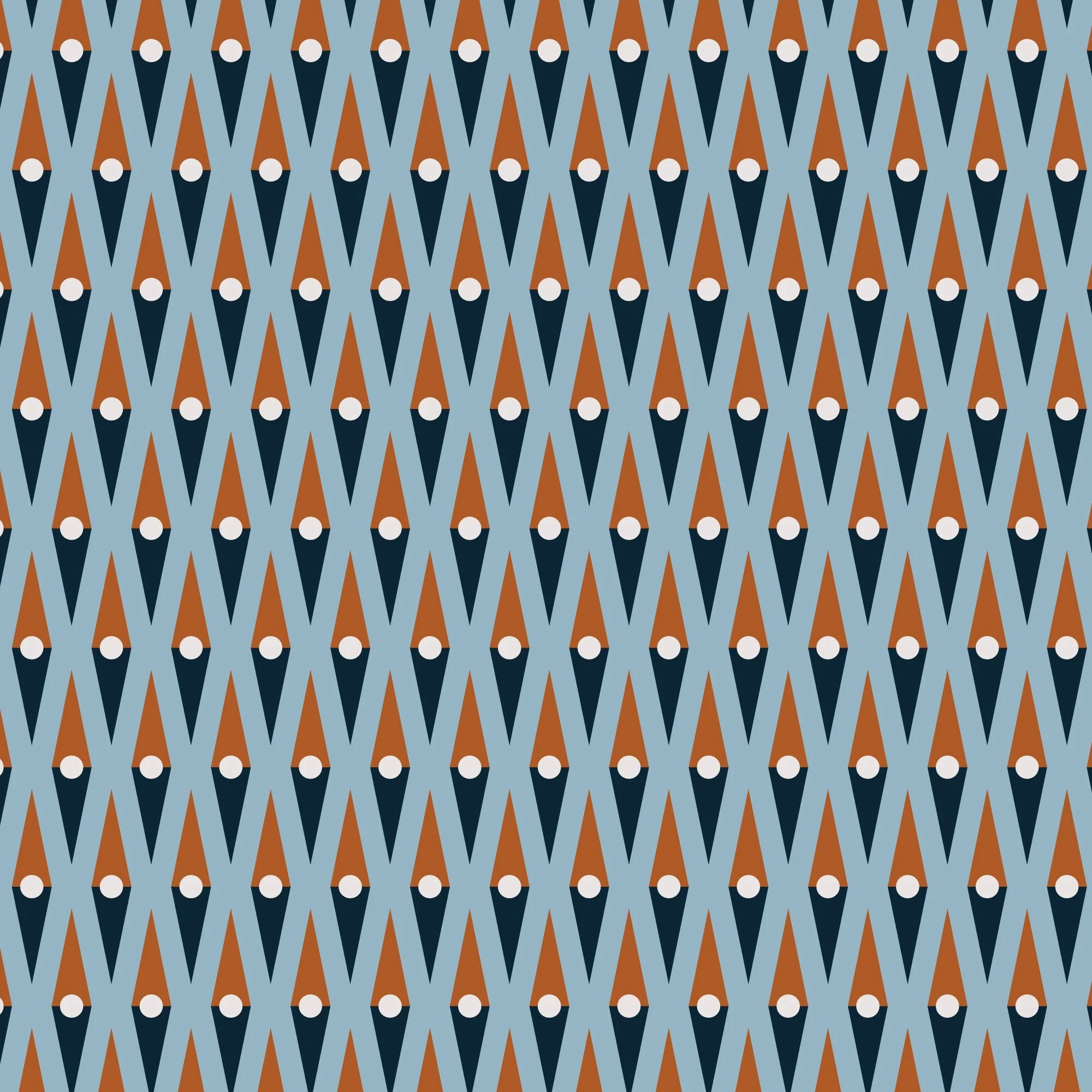Head North - Blue - Backwoods and Boots - Softly Studio - Cloud 9 Fabrics - Poplin - Image 3