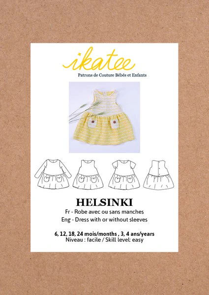 Helsinki Dress Sewing Pattern- Baby Girl 6M/4Y - Ikatee - Image 11