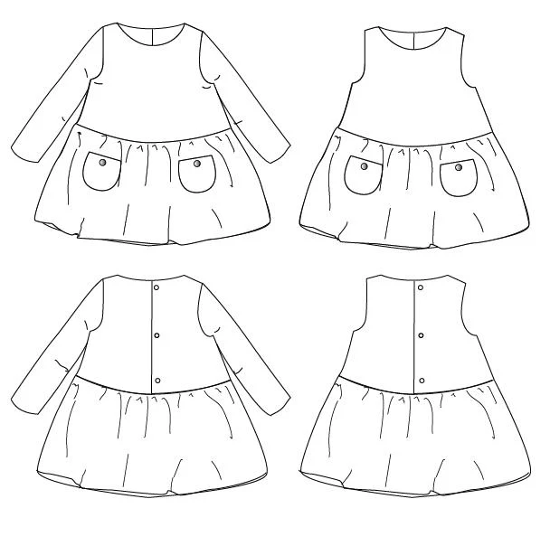 Helsinki Dress Sewing Pattern- Baby Girl 6M/4Y - Ikatee - Image 13