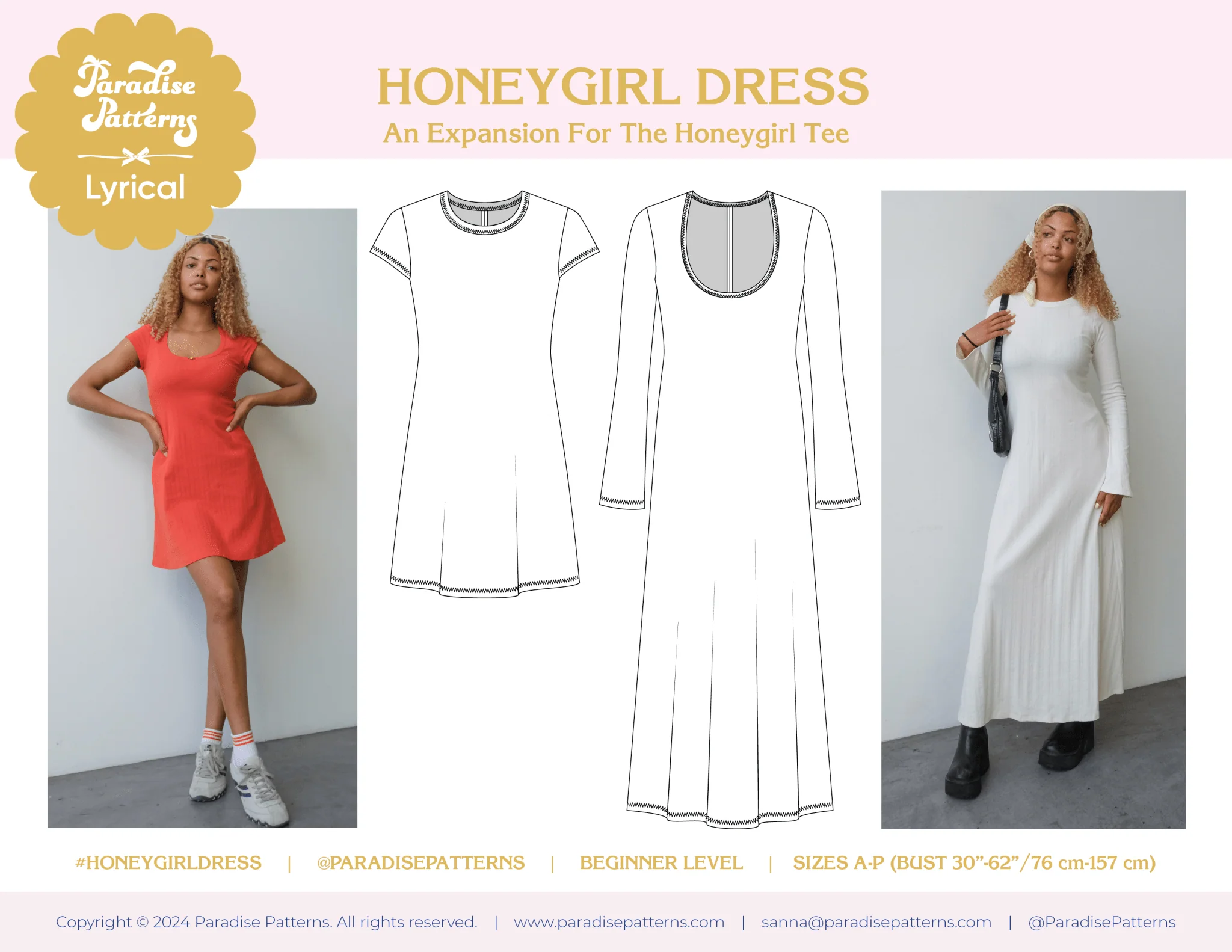 Honeygirl Dress Expansion PDF Pattern - Paradise Patterns - Image 2