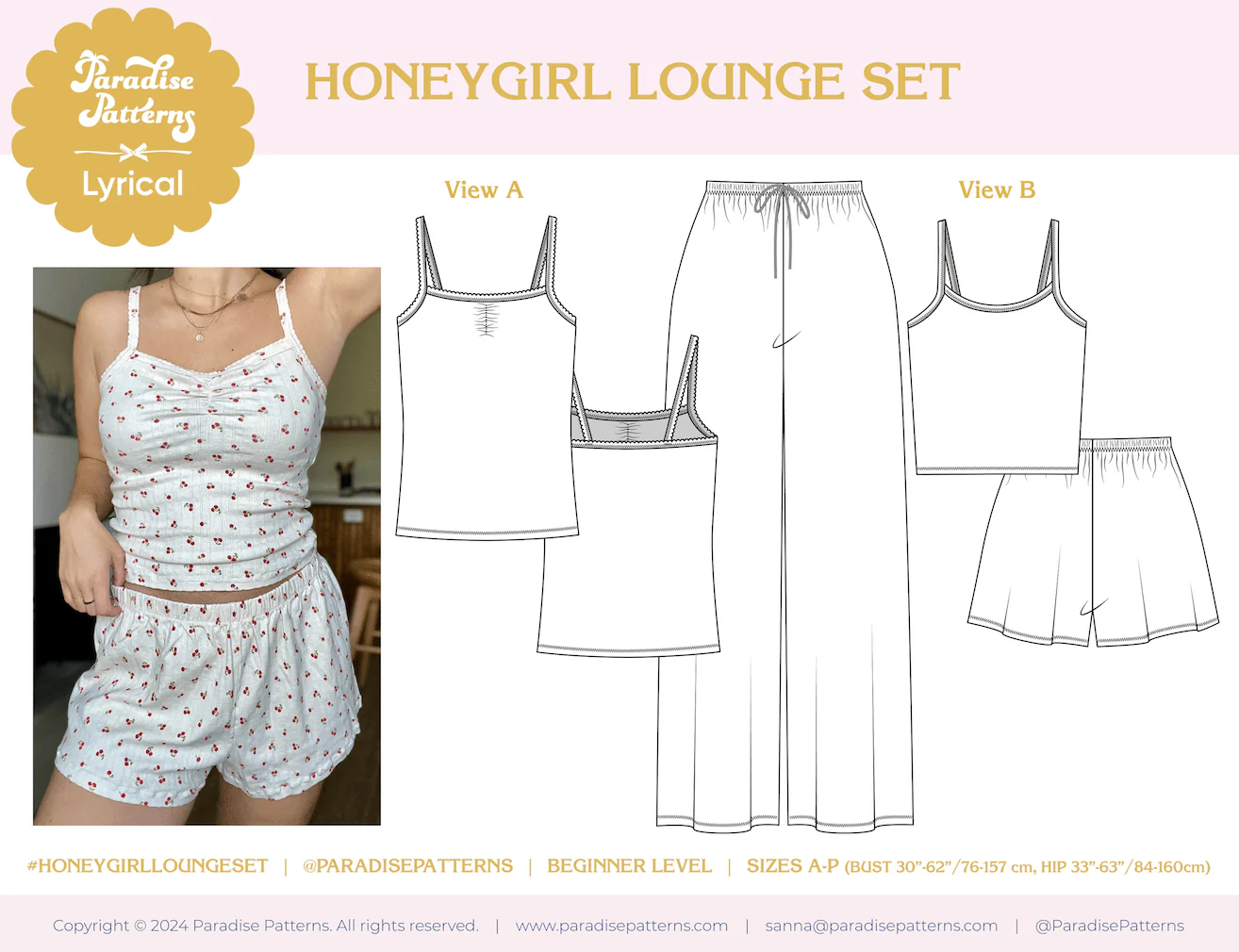 Honeygirl Lounge Set PDF Pattern - Paradise Patterns - Image 2
