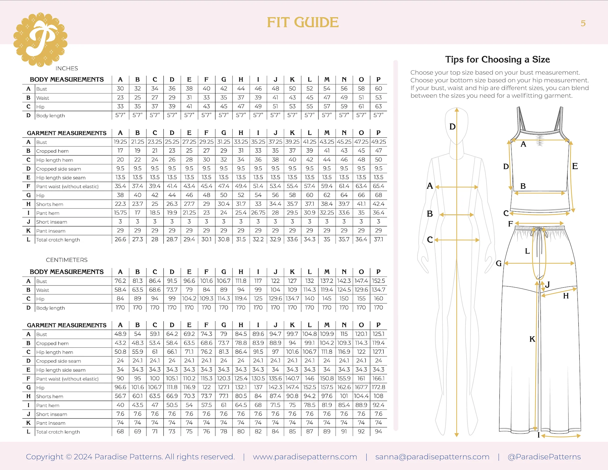 Honeygirl Lounge Set PDF Pattern - Paradise Patterns - Image 25
