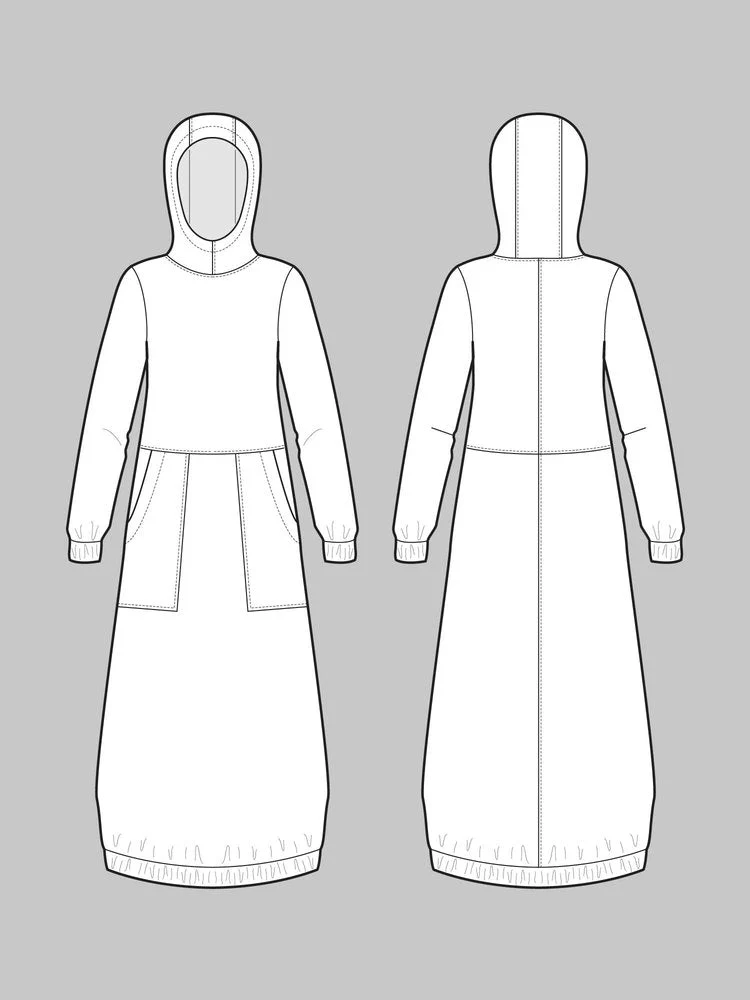 Hoodie Dress Pattern - The Assembly Line - Image 6