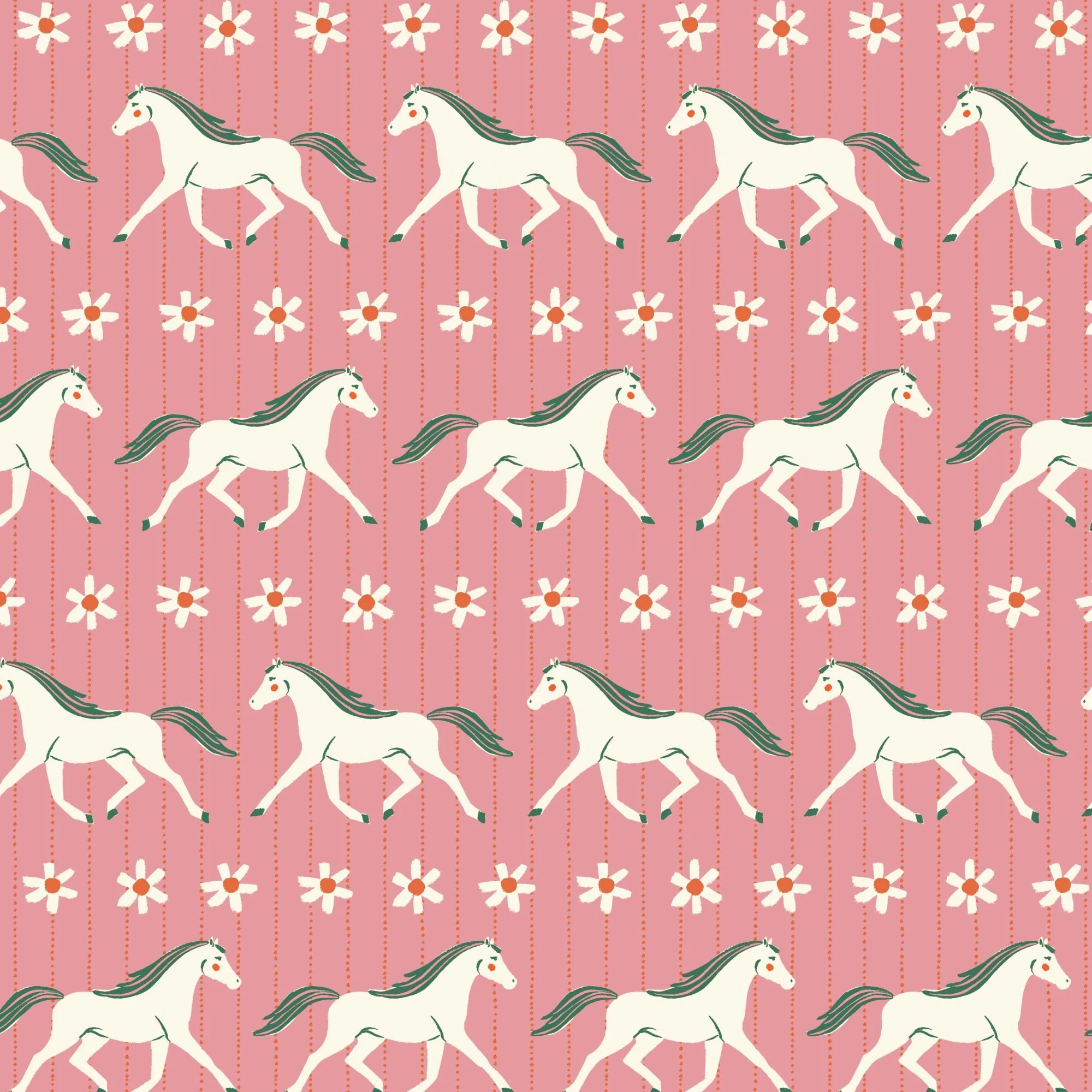 Howdy - Pink - Happy Homestead - Samantha Johnson - Cloud 9 Fabrics - Poplin - Image 3