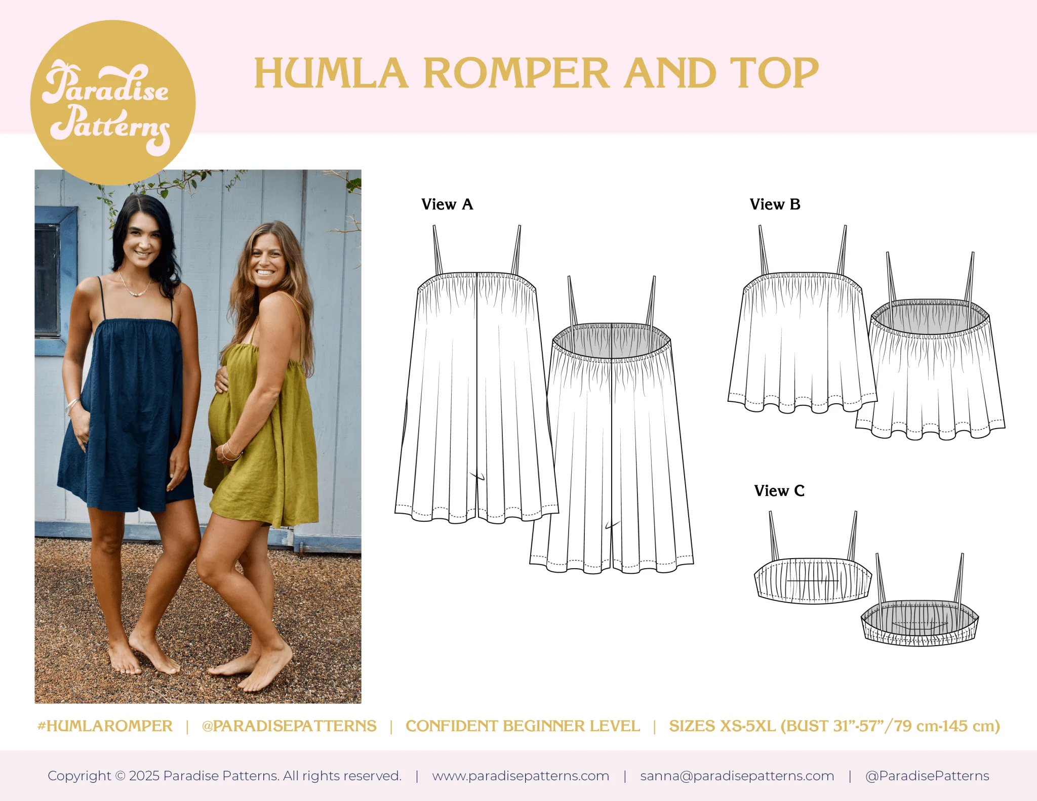 Humla Romper PDF Pattern - Paradise Patterns - Image 2