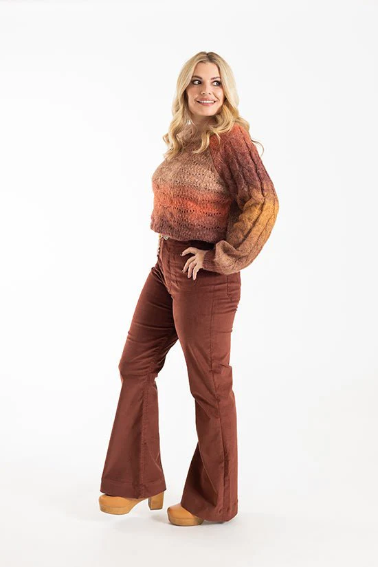 Isle High-Waisted Stretch Denim Pattern - Chalk + Notch - Image 11