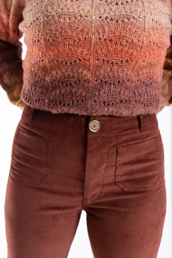 Isle High-Waisted Stretch Denim Pattern - Chalk + Notch - Image 9