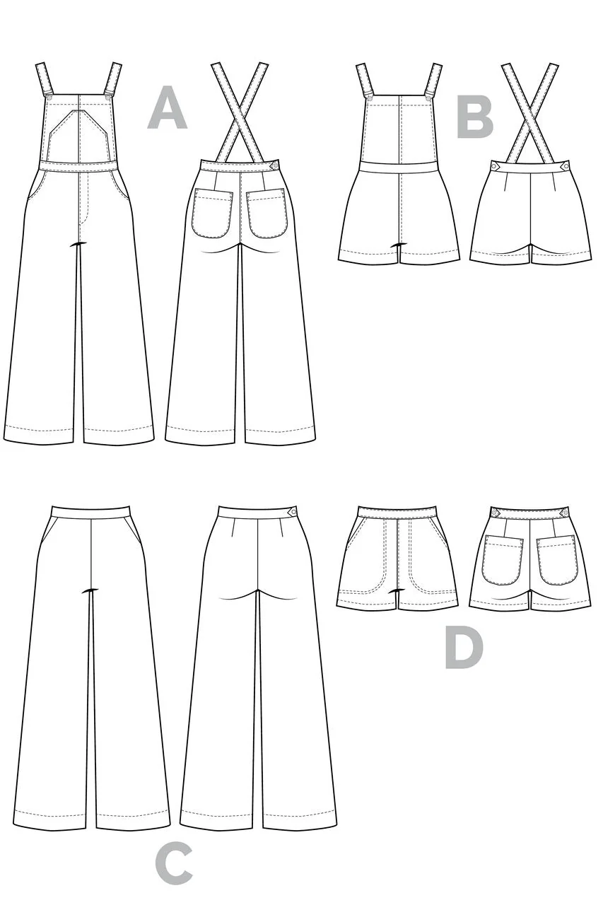 Jenny Overalls & Trousers Pattern - Closet Core Patterns - Image 4