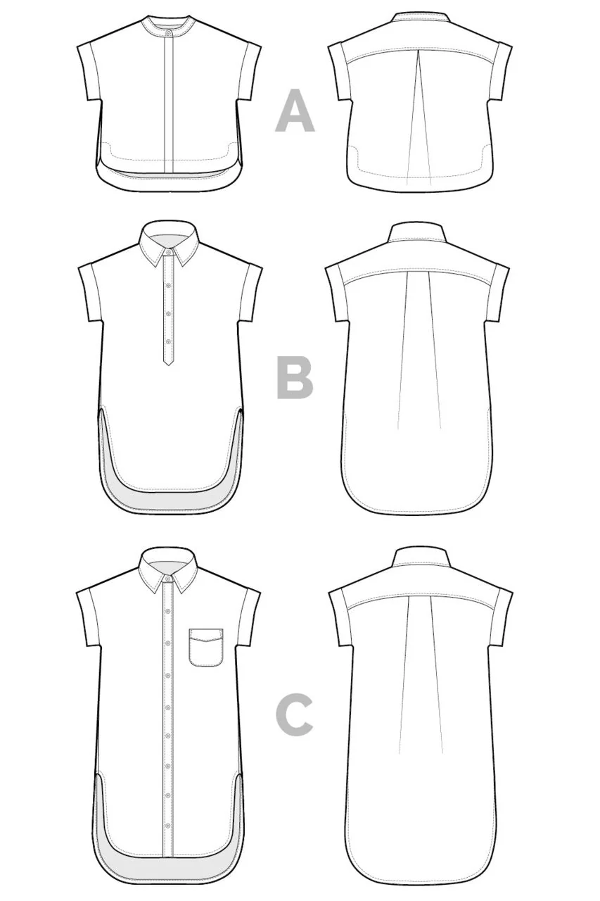 Kalle Shirt & Shirtdress Pattern - Closet Core Patterns - Image 4