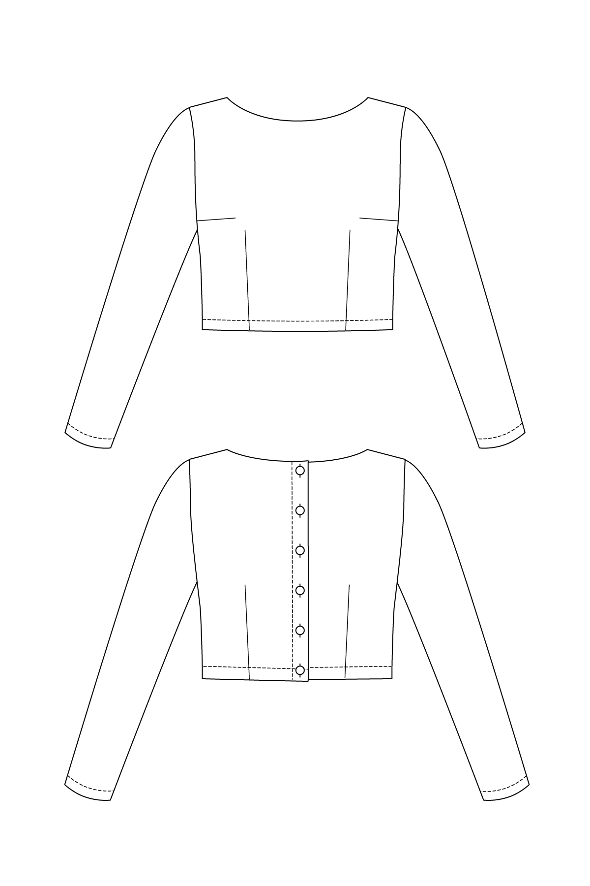 Kanerva Button-Back Tee - PDF Pattern - Named Clothing - Image 4