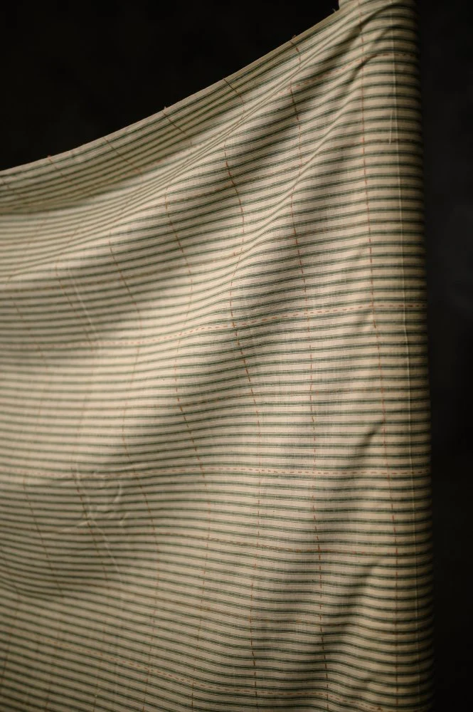 Kiwi Stripe Kantha Stitch Indian Cotton - Merchant & Mills - Image 2