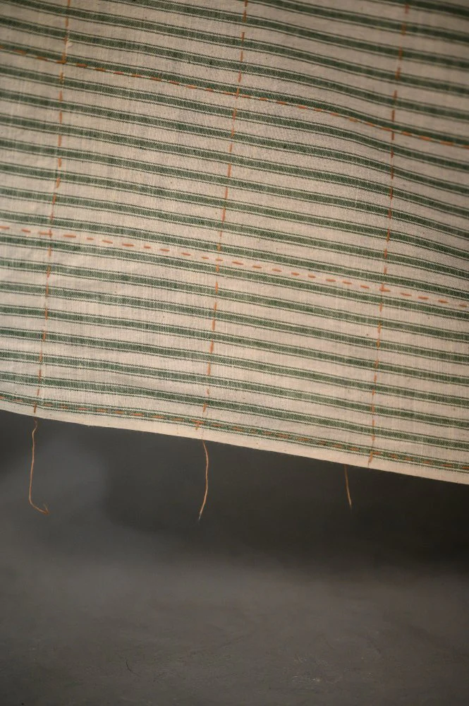 Kiwi Stripe Kantha Stitch Indian Cotton - Merchant & Mills - Image 3