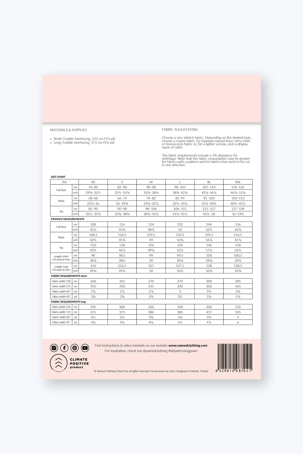 Lahja Unisex Dressing Gown - PDF Pattern - Named Clothing - Image 14