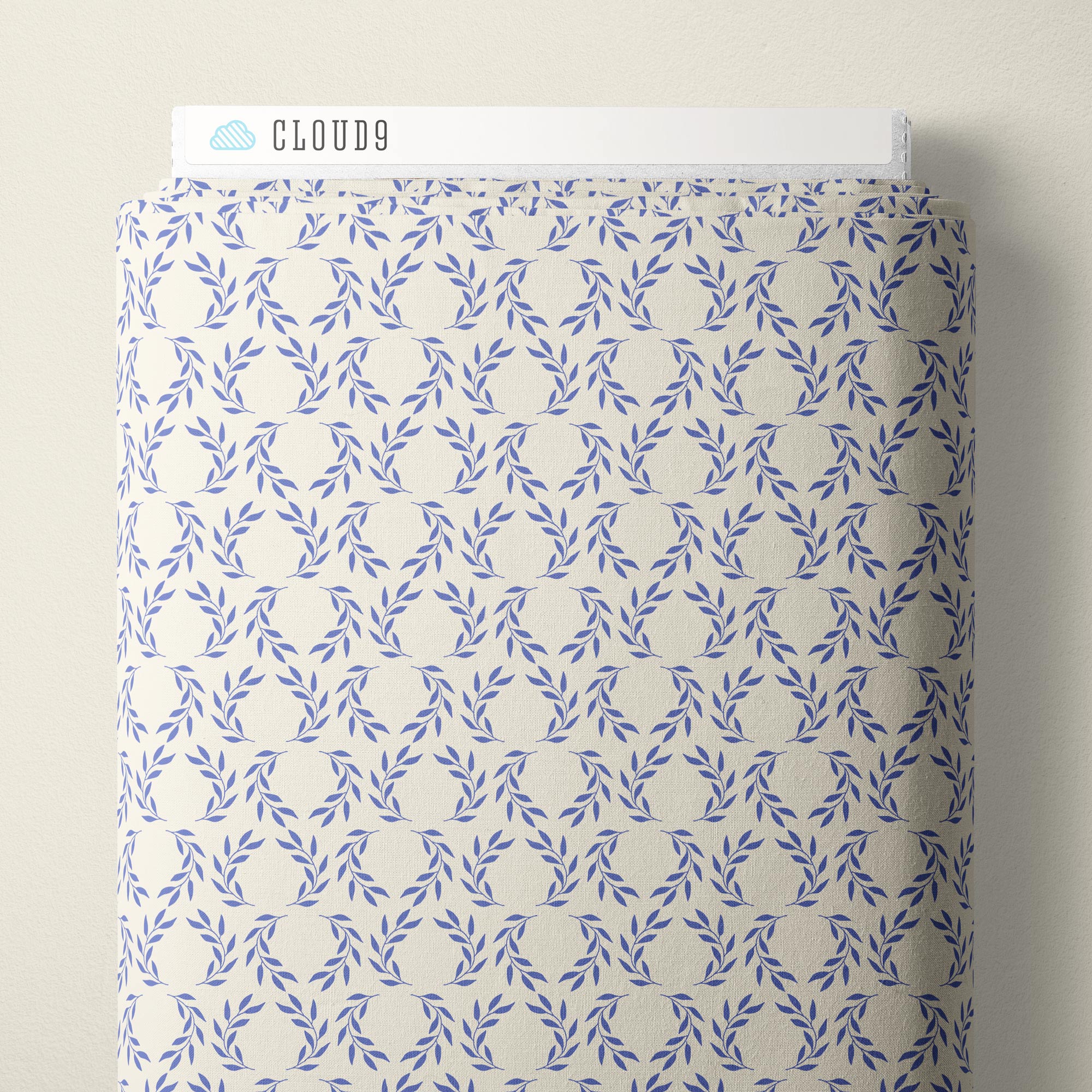Laurel Leaves - Ivory - The Iliad - Aidi Riera - Cloud 9 Fabrics - Poplin