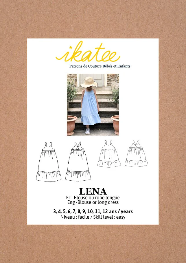 Lena Blouse & Dress Sewing Pattern - Girl 3/12Y - Ikatee - Image 13