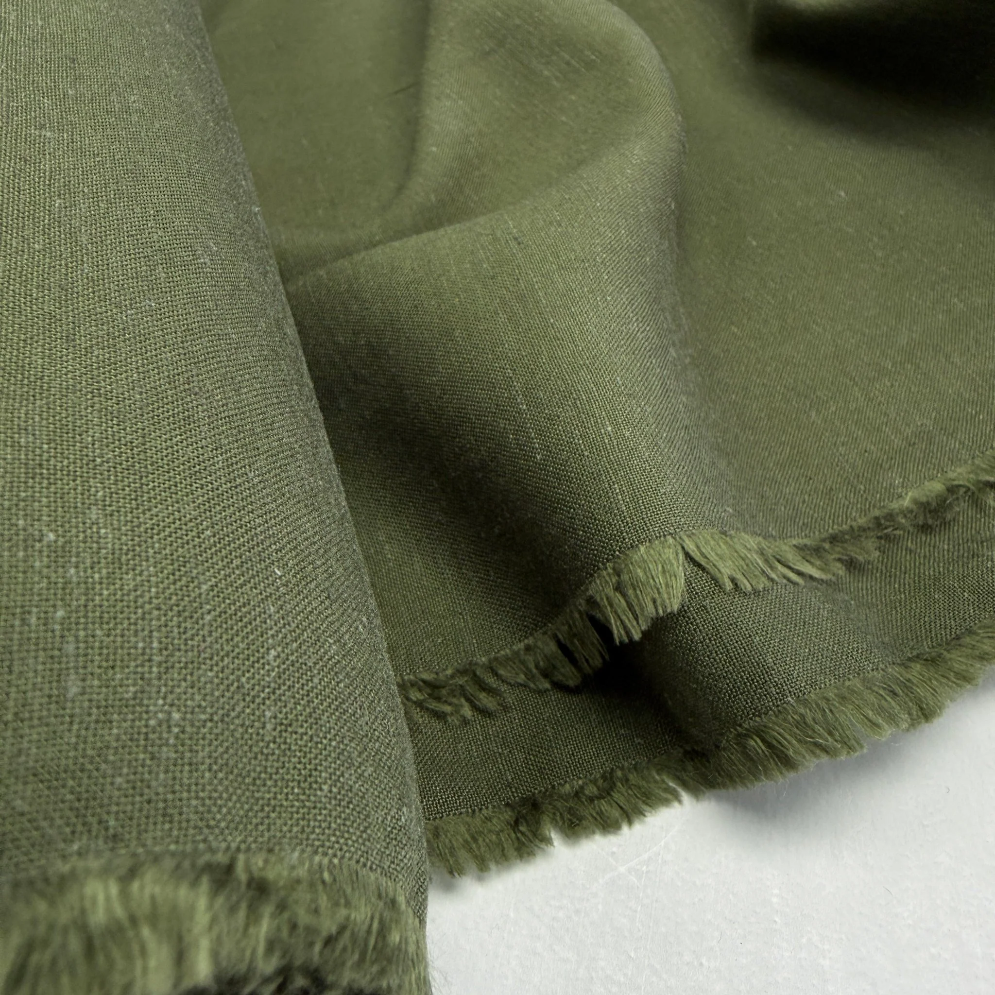 Linen + Viscose + Cotton Mix - Forest Olive