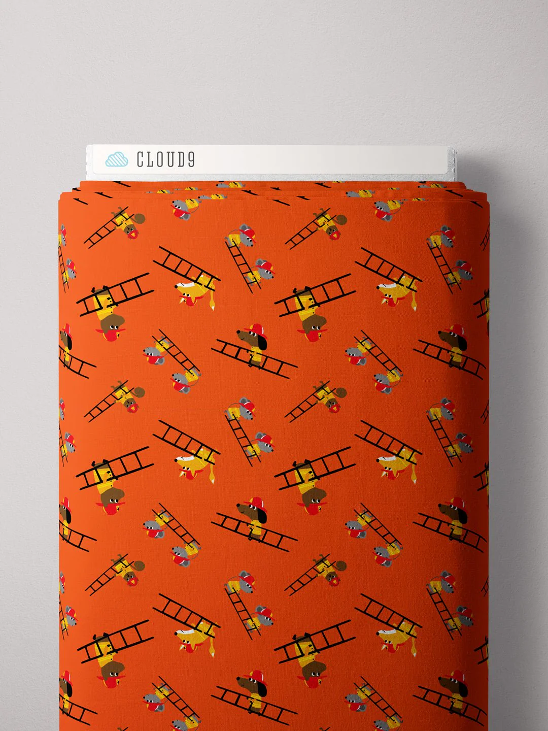 Little Ladders - Fire! Fire! Fire! - Loo McNulty - Cloud 9 Fabrics - Poplin