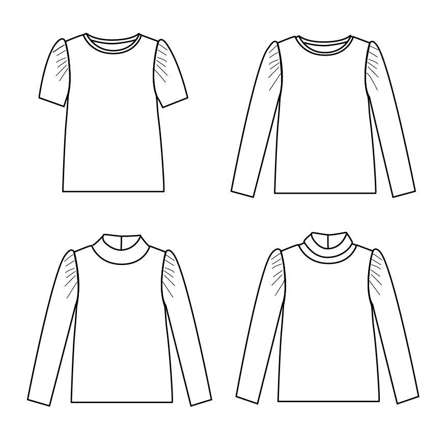 Lobelia Kids Tee-shirt Sewing Pattern - Girls 3/12 - Ikatee - Image 3
