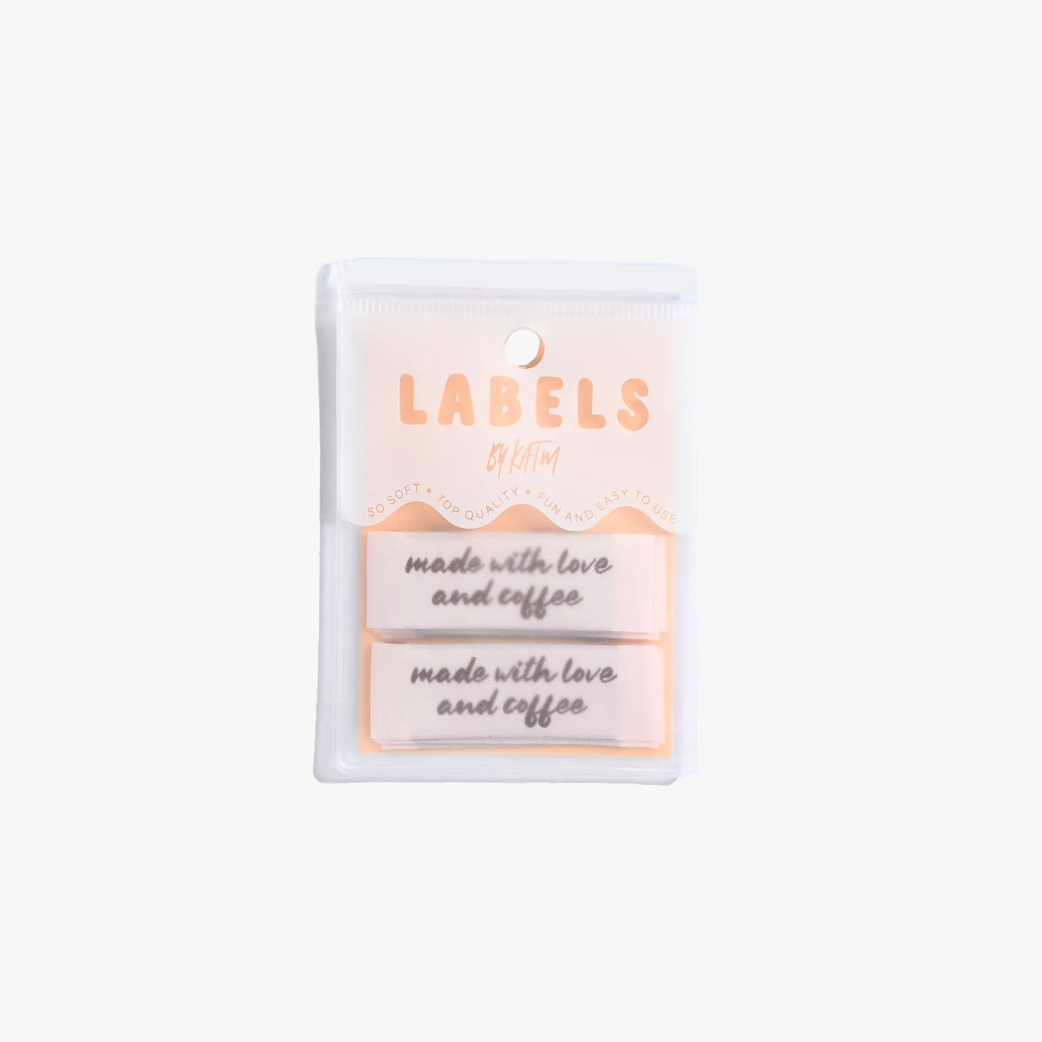 "MADE WITH LOVE AND COFFEE" Woven Label Pack - Kylie And The Machine - Image 2