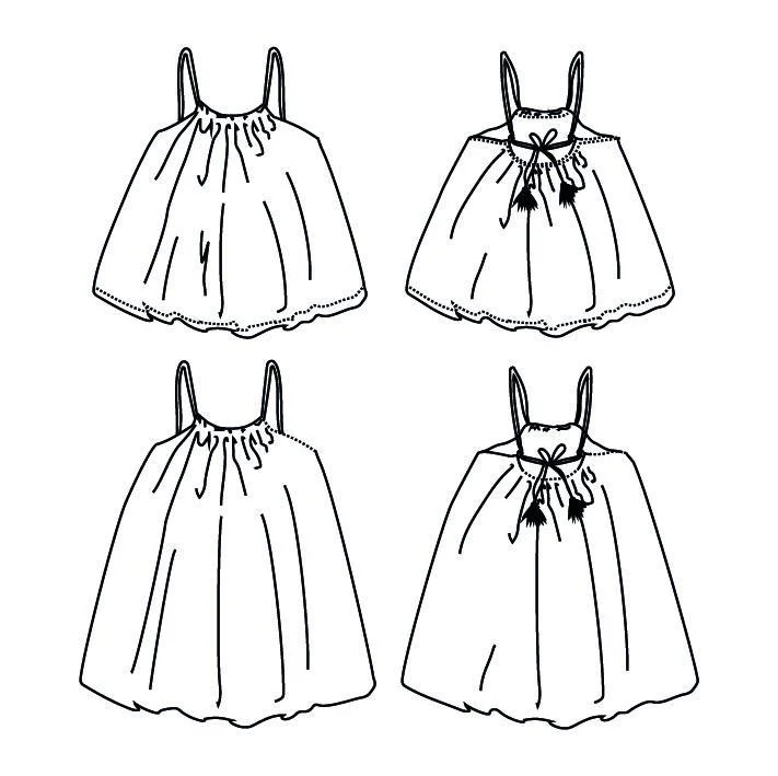 Majorque Top or Dress Sewing Pattern - Girl 3/12Y - Ikatee - Image 3