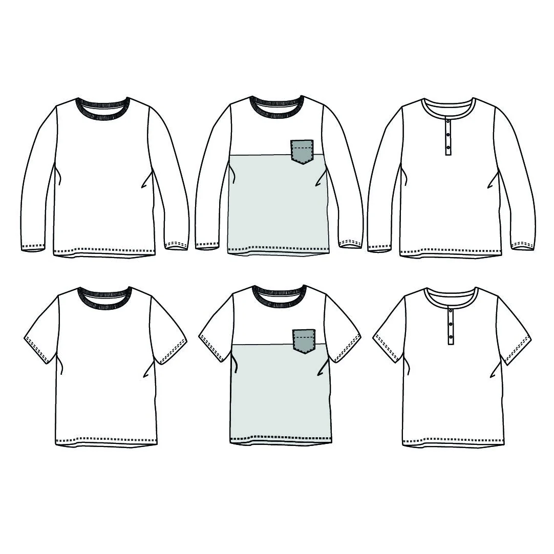 Marcel T-Shirts Pack Sewing Pattern - Unisex 3/12Y - Ikatee - Image 3