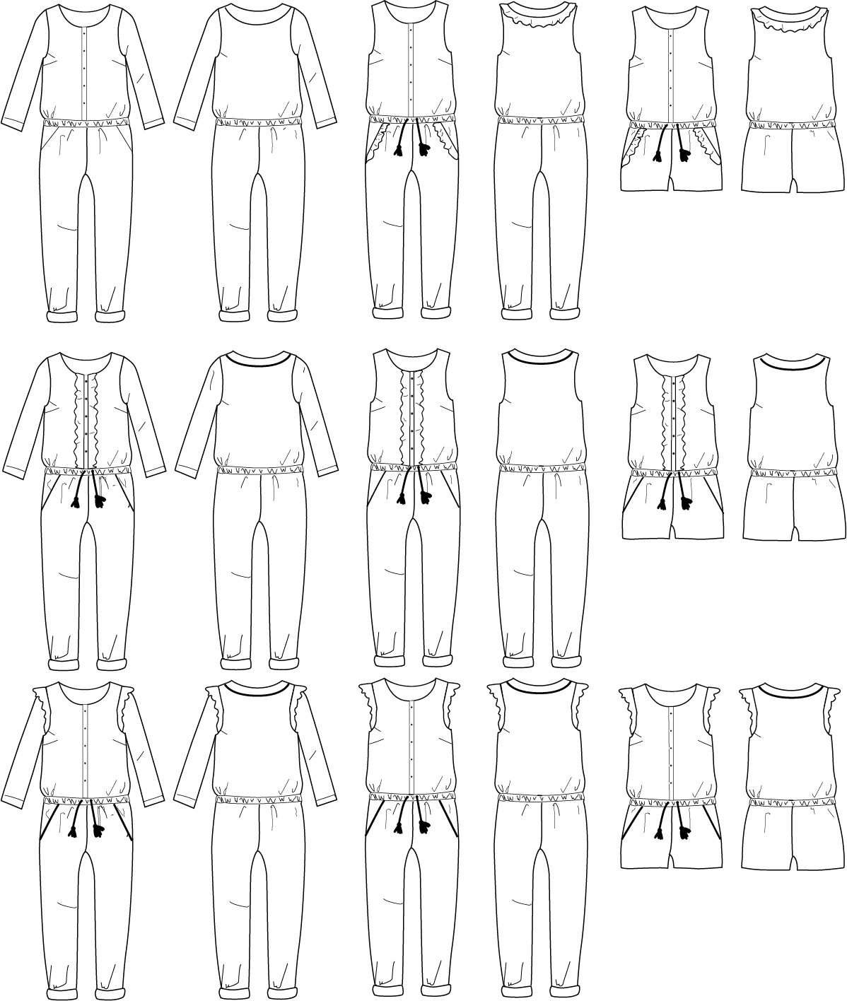 Marieke Mum Jumpsuit, Playsuit & Dress Sewing Pattern - Ladies 34/46 - Ikatee - Image 15