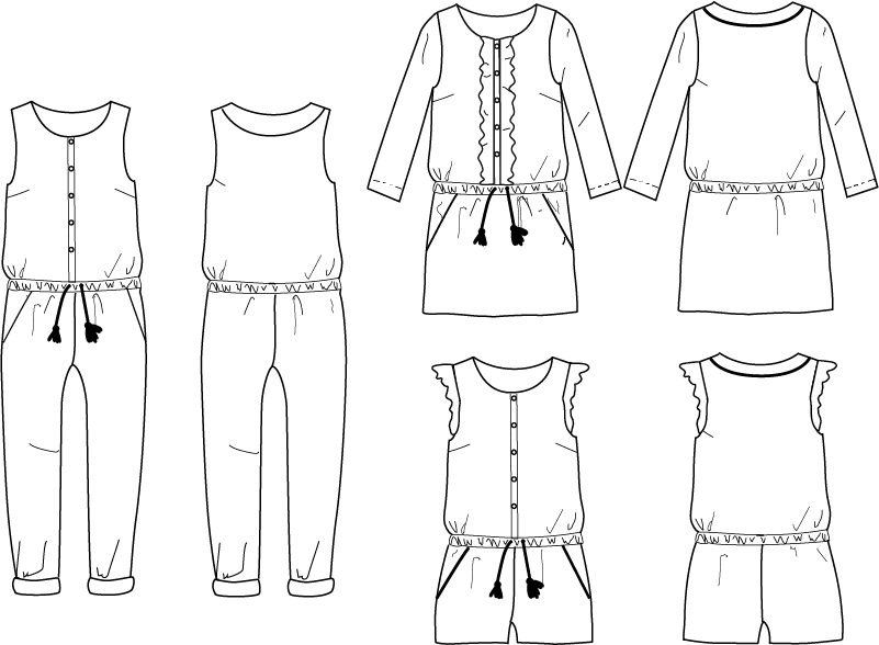 Marieke Mum Jumpsuit, Playsuit & Dress Sewing Pattern - Ladies 34/46 - Ikatee - Image 16