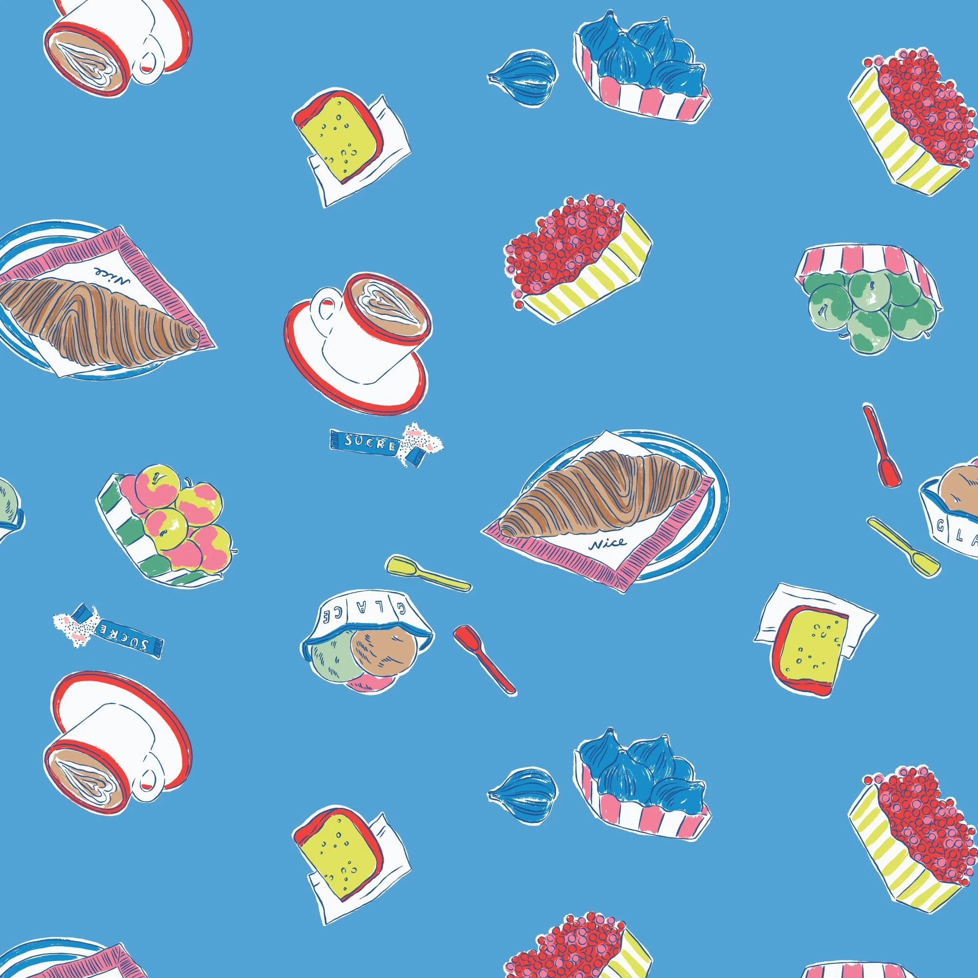Market Morning - Nice Nice - Emily Taylor - Cloud 9 Fabrics - Poplin - Image 2
