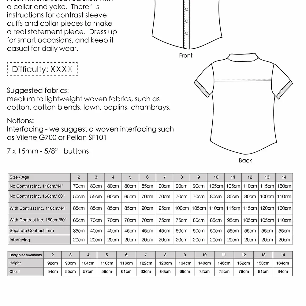 Max Shirt - Kids Paper Sewing Pattern - Two Stitches Patterns - Image 5