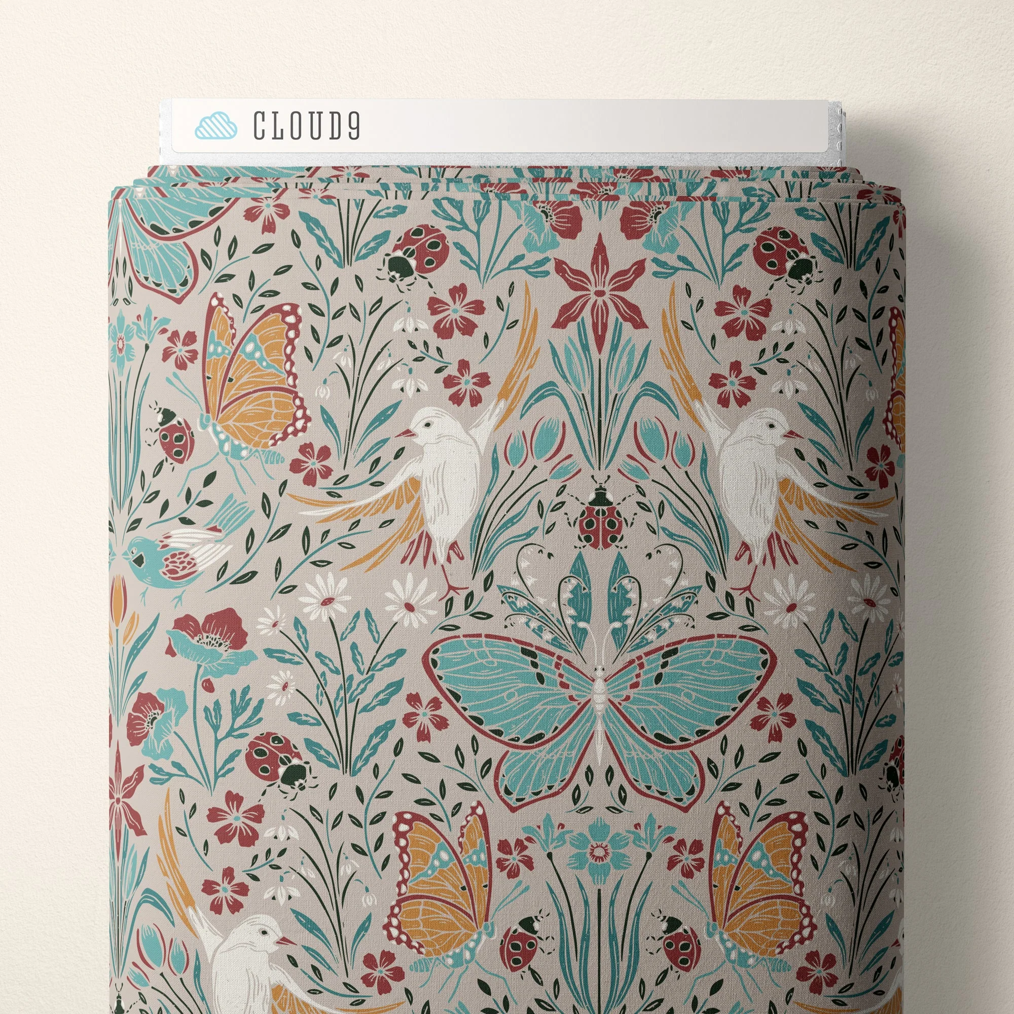 Meadow - Gray - Eventide - Jillian Anderson - Cloud 9 Fabrics - Poplin